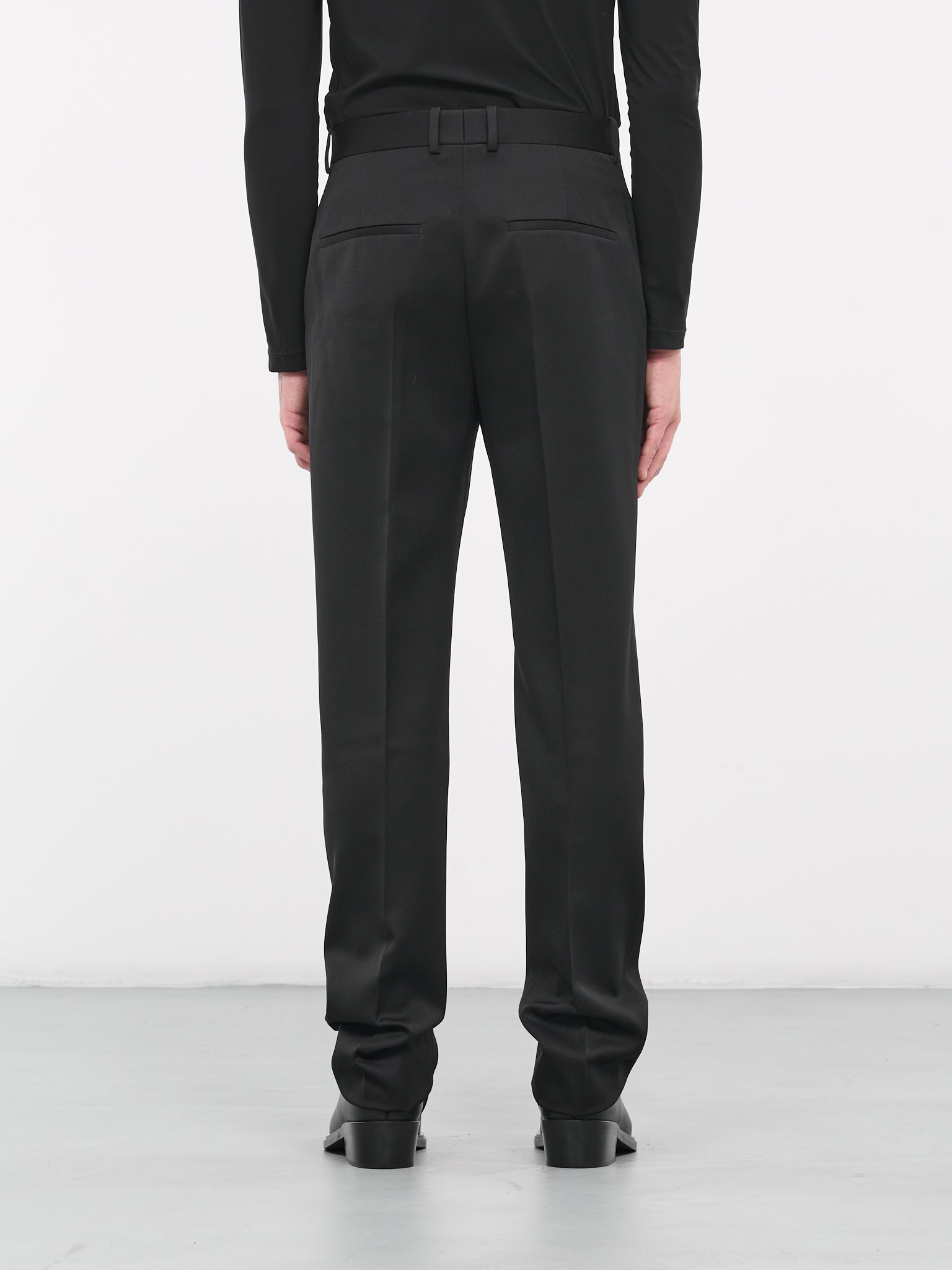 Slim Wool Trousers (758355VKIS0-001-NERO)