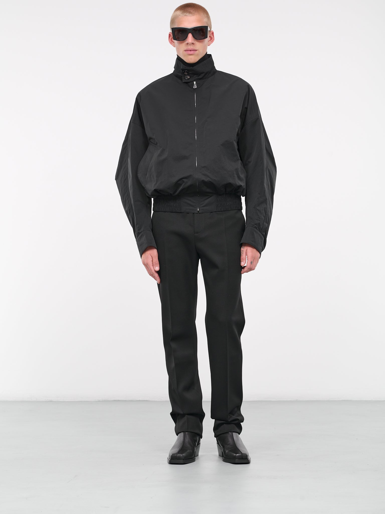 Slim Wool Trousers (758355VKIS0-001-NERO)
