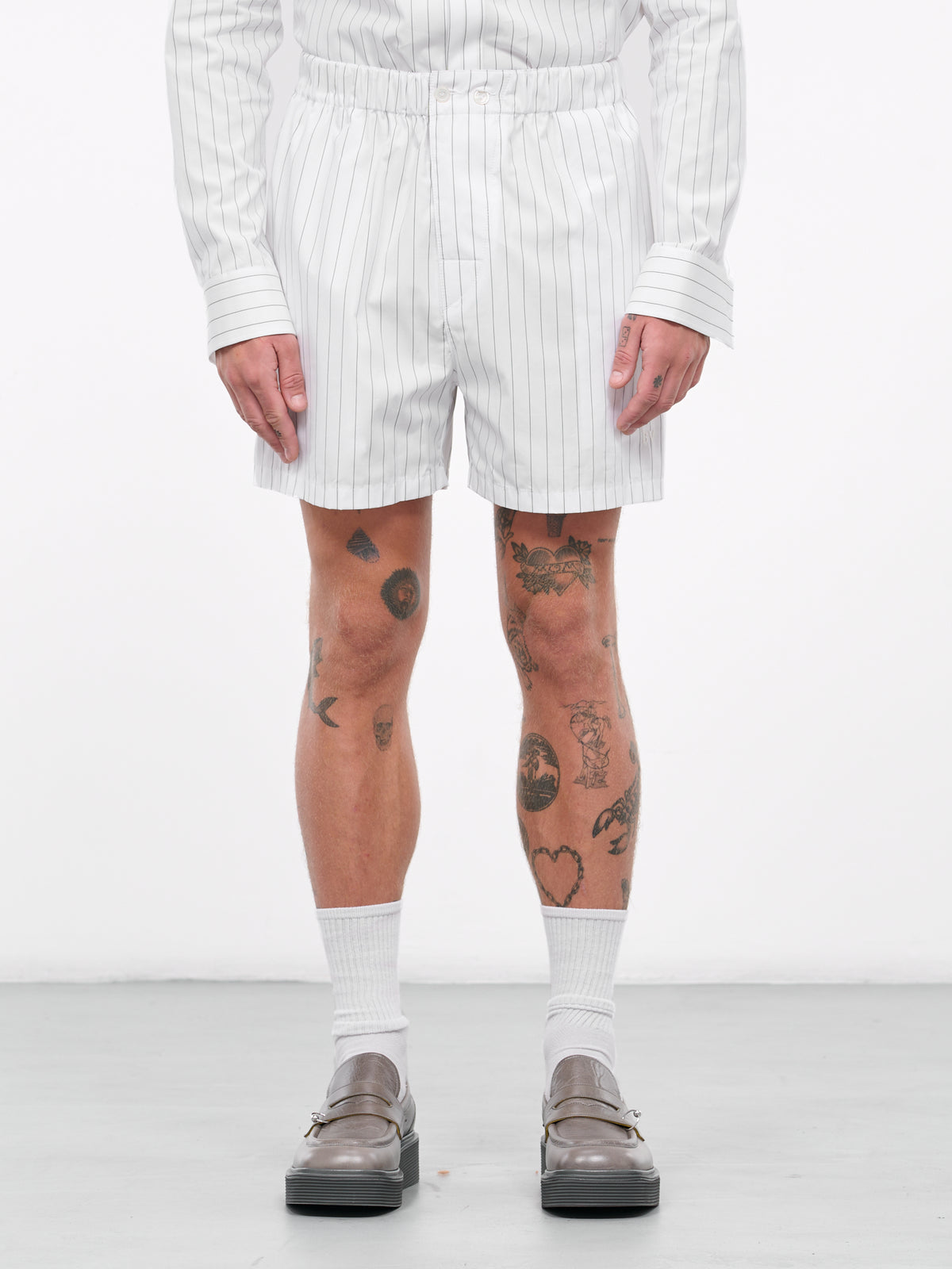 Pinstripe Poplin Shorts (761327V2FE0-960-MULTICOLOR)