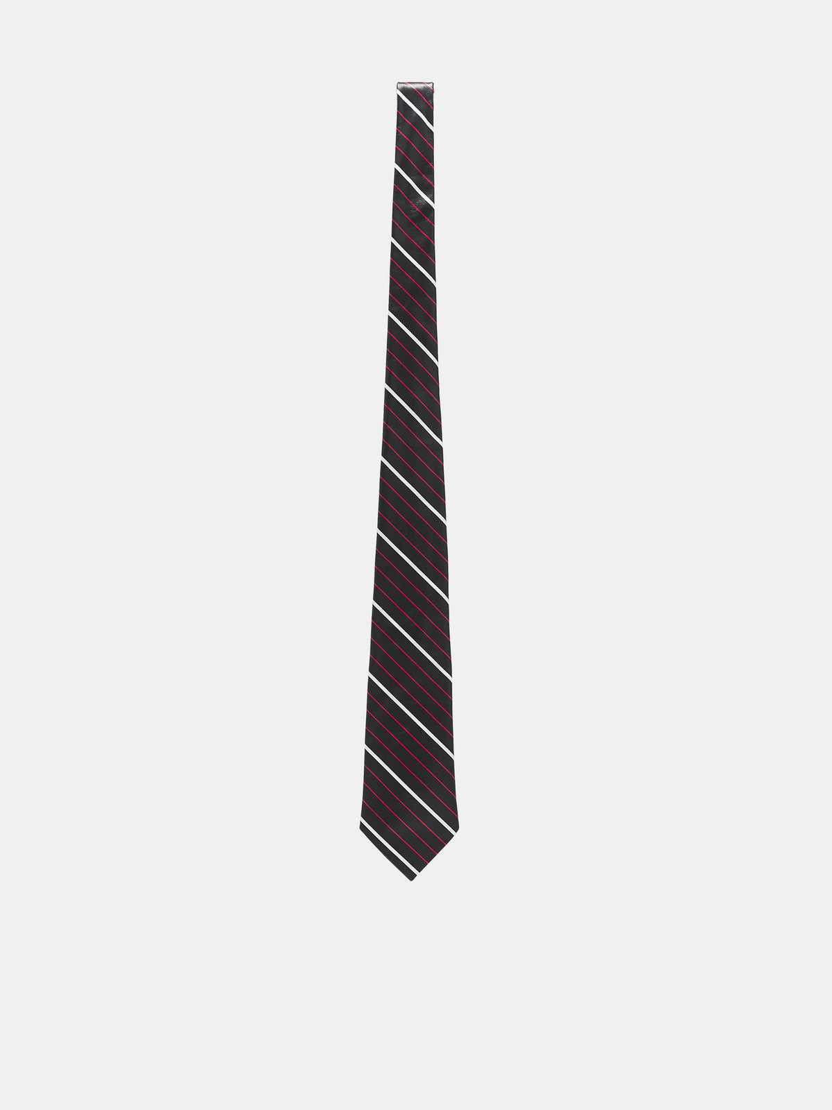 Printed Stripe Leather Tie (762027V48R0-1066-MULTI)