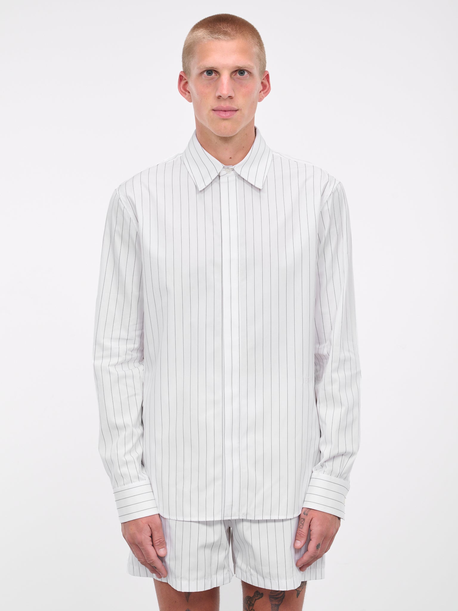 Pinstripe Poplin Shirt (762914V2FE0-960-MULTICOLOR)