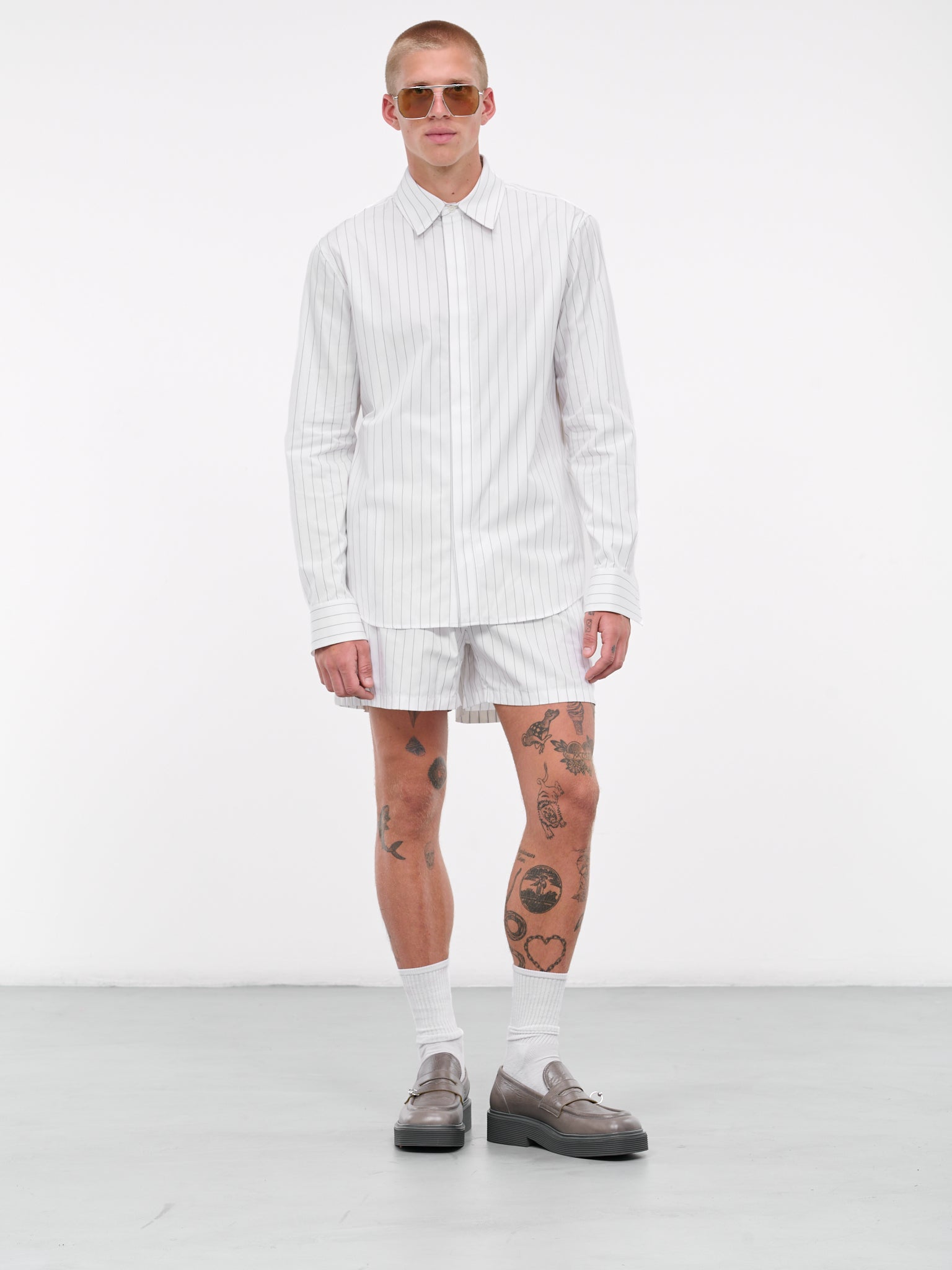 Pinstripe Poplin Shirt (762914V2FE0-960-MULTICOLOR)