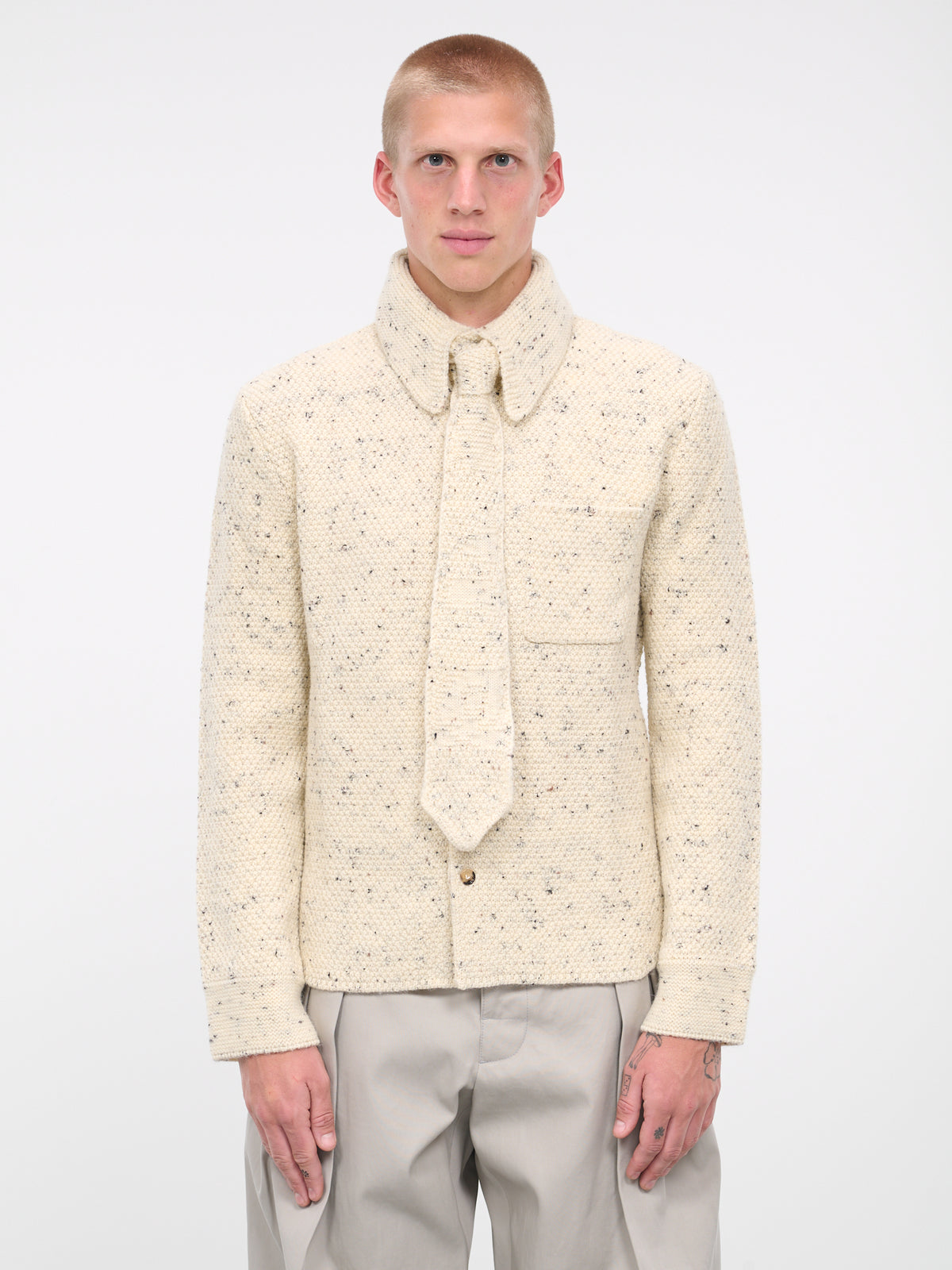 Wool Knit Tie (764842V3F00-161-CLOTH)