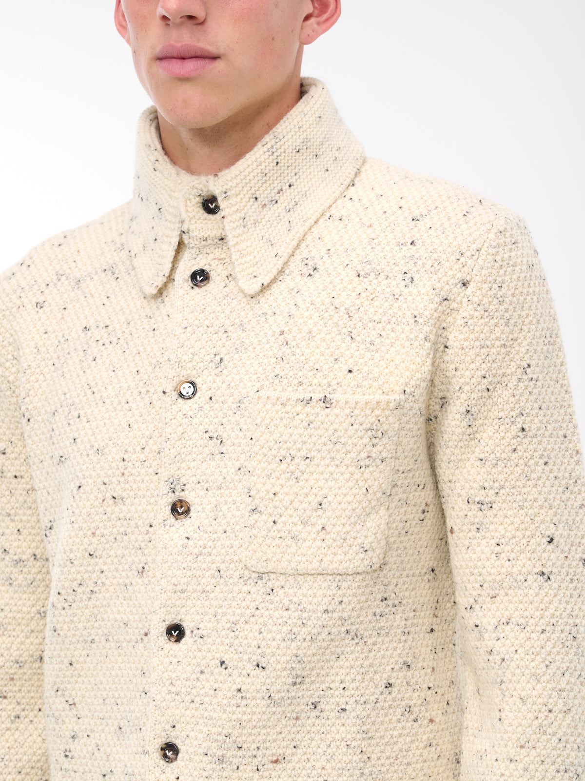 Wool Knit Shirt (769077V3JQ0-103-IVORY)