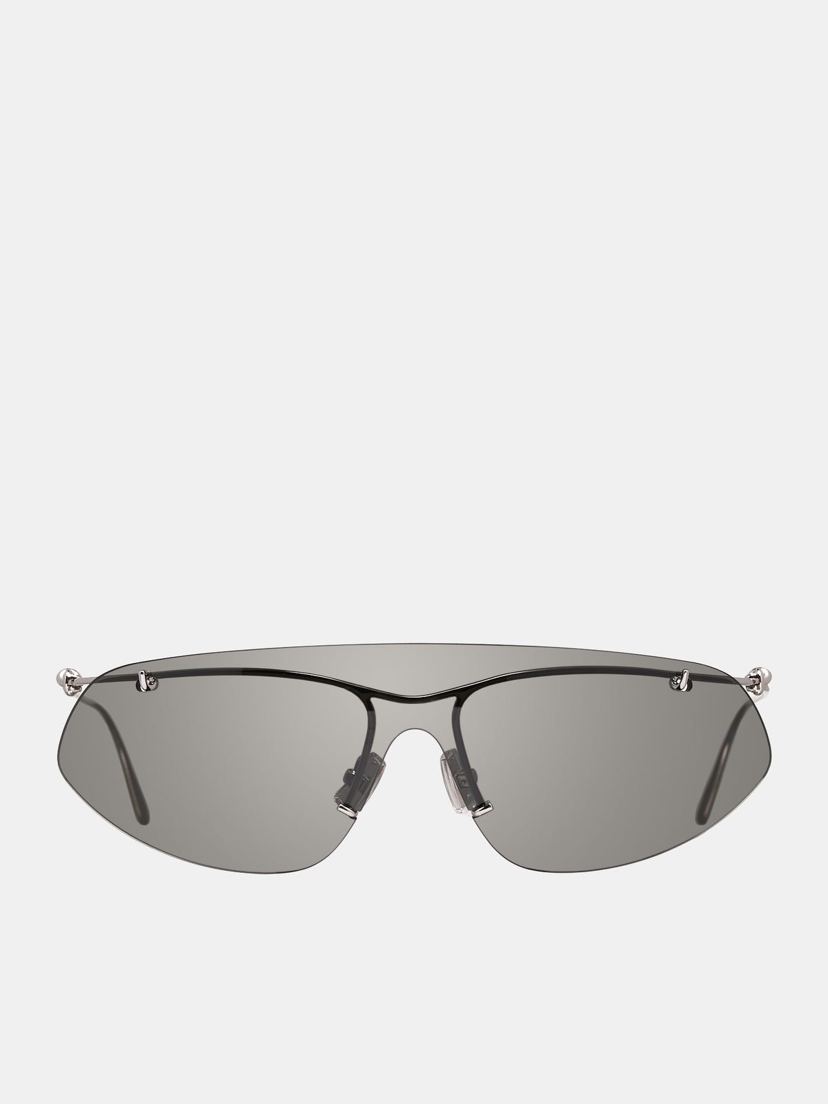 Knot Shield Sunglasses (769194V4450-8107-SILVER-GREY)