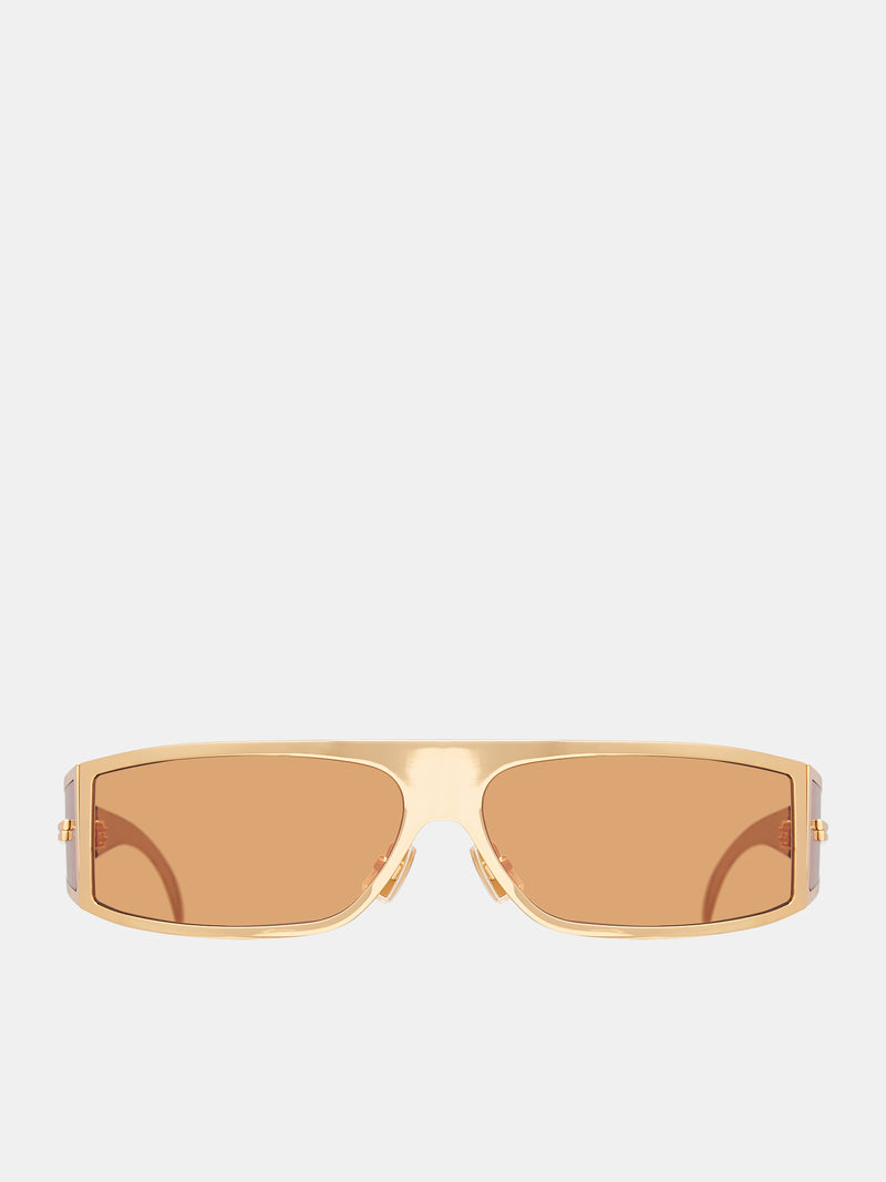 Rectangular Sunglasses (769241V4450-1431-801-COGNAC)