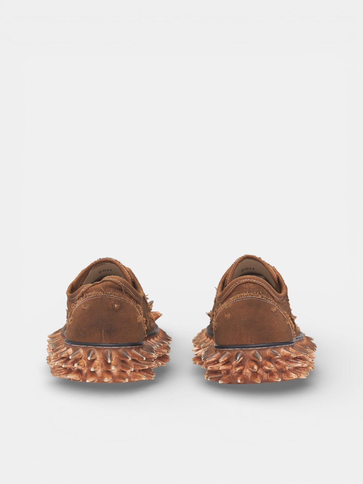 Brown Canvas Spiky Sneakers (76FT67-BROWN)