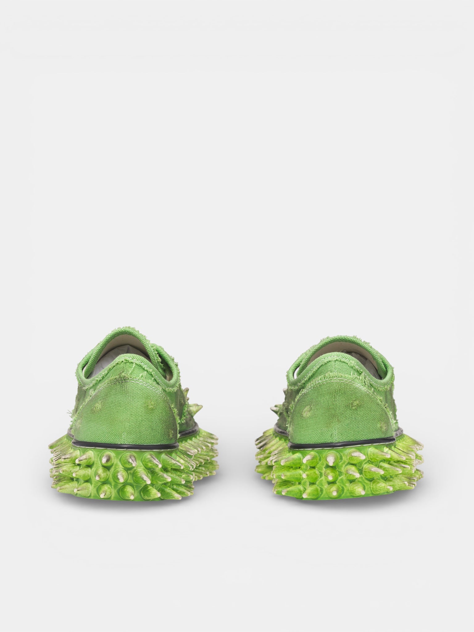 Green Canvas Spiky Sneakers (76FT67-GREEN)