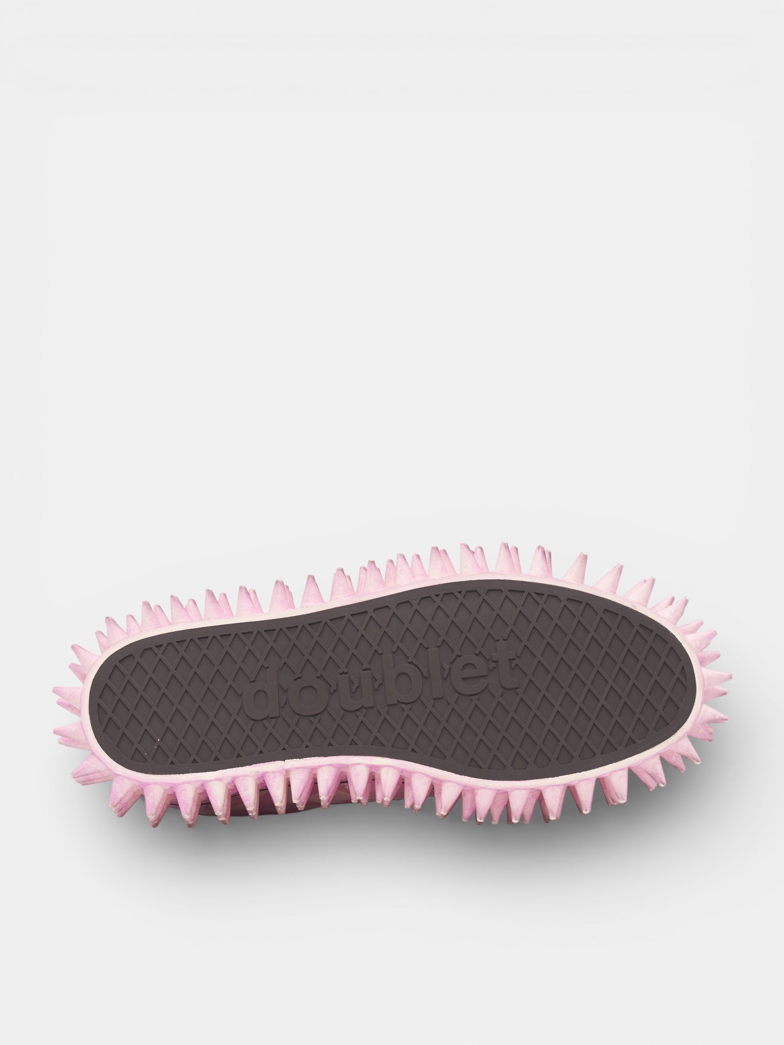 Pink Checkerboard Spiked Skate Sneakers (76FT68-PINK)