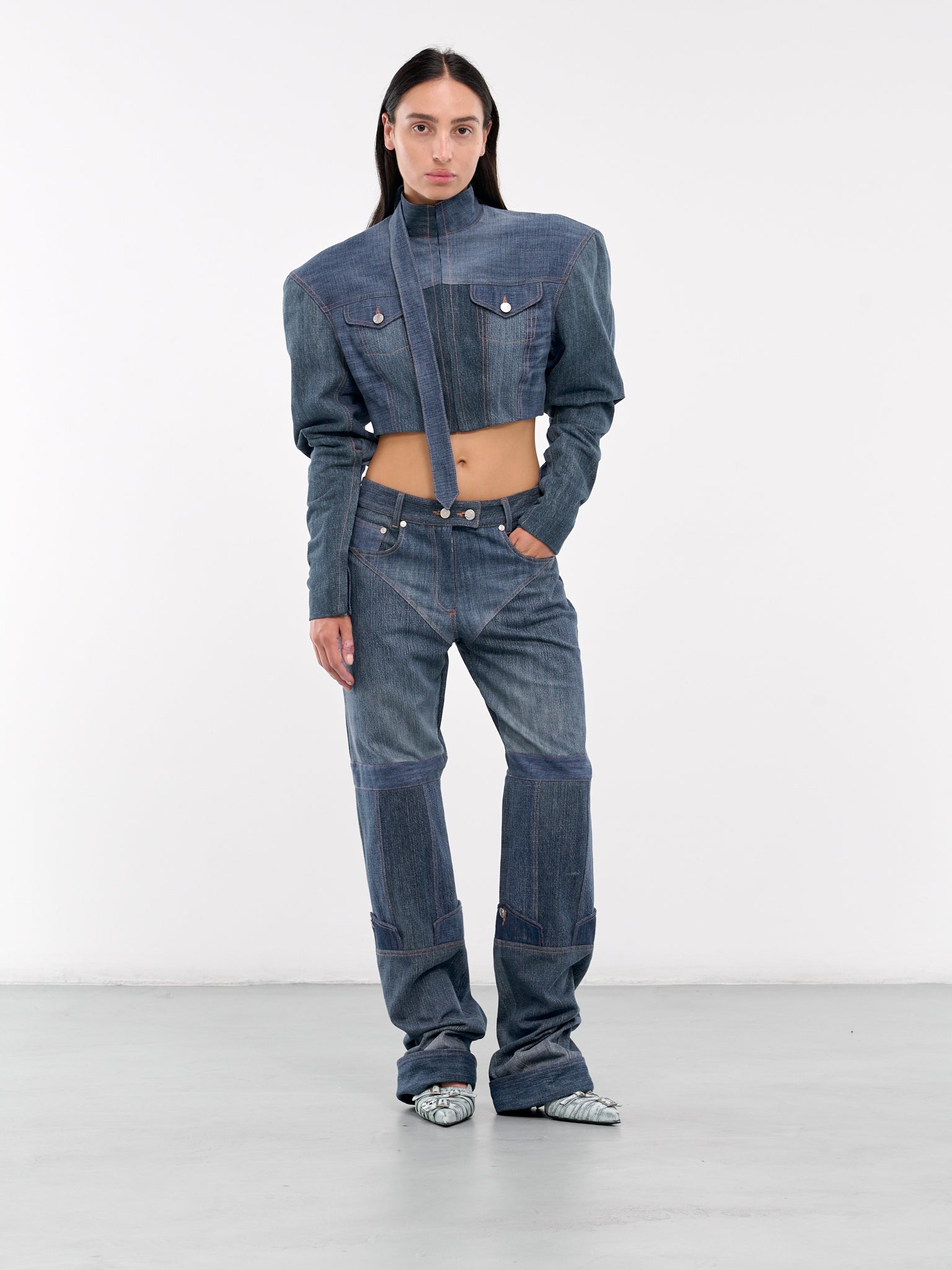 【BAON】Deep Blue Denim Pure Blue Japan SMBL-14oz-003 14oz Smoky Blue Denim Jeans