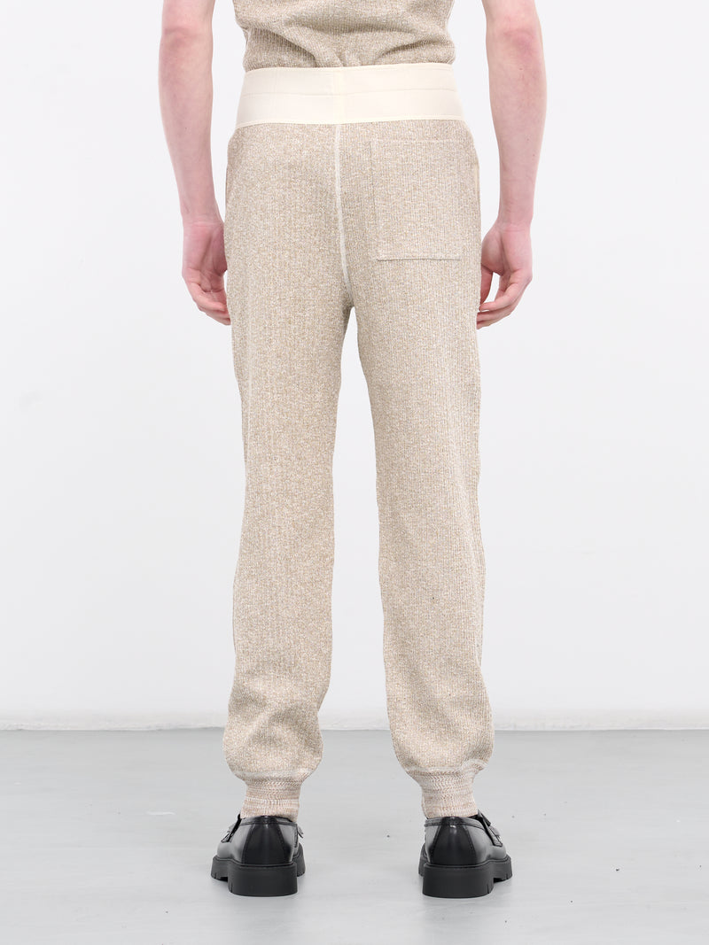 Rib-Knit Pants (779306V3WV0-2066-BEIGE-WHITE)