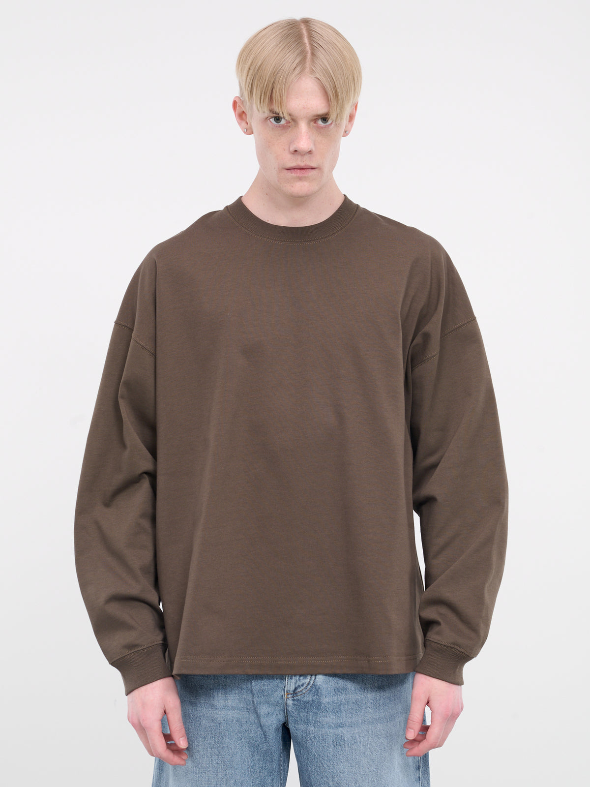 Oversized Long Sleeve Tee (783386VKLZ0-3312-OLIVE)