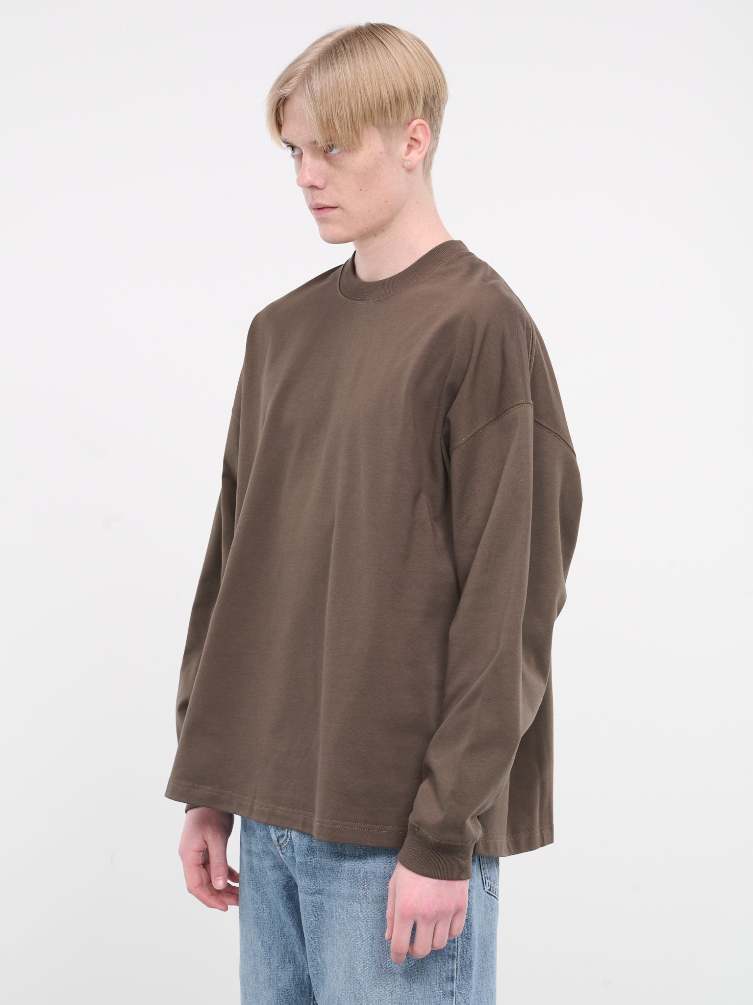 Oversized Long Sleeve Tee (783386VKLZ0-3312-OLIVE)