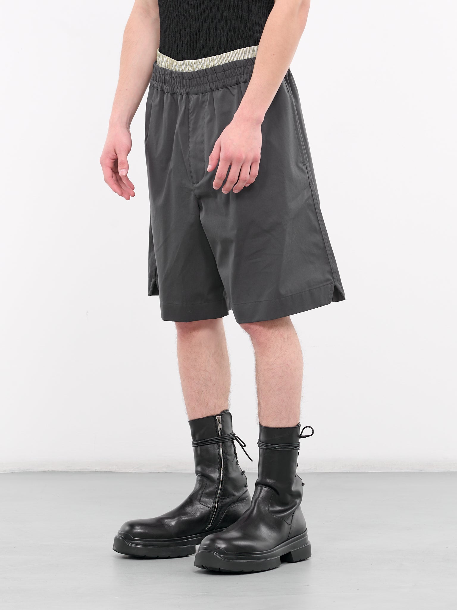 Layered Jersey Shorts (785715V3G20-1235-IRON)