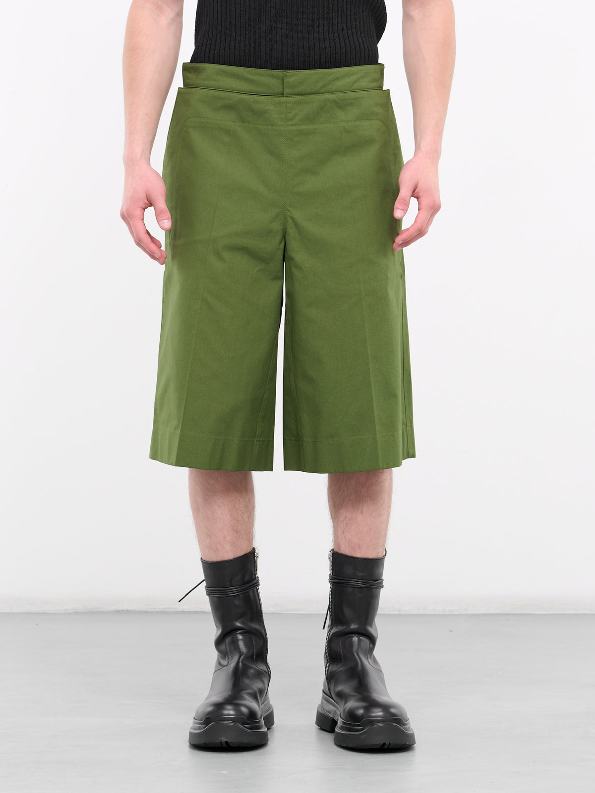 Compact Cotton Shorts (786071V2BL0-THYME)