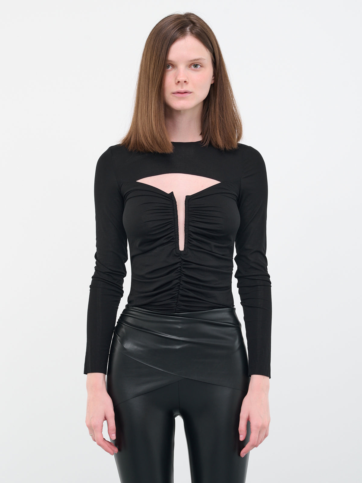 WOLFORD x N°21 Cut-Out Bodysuit | H.Lorenzo - front