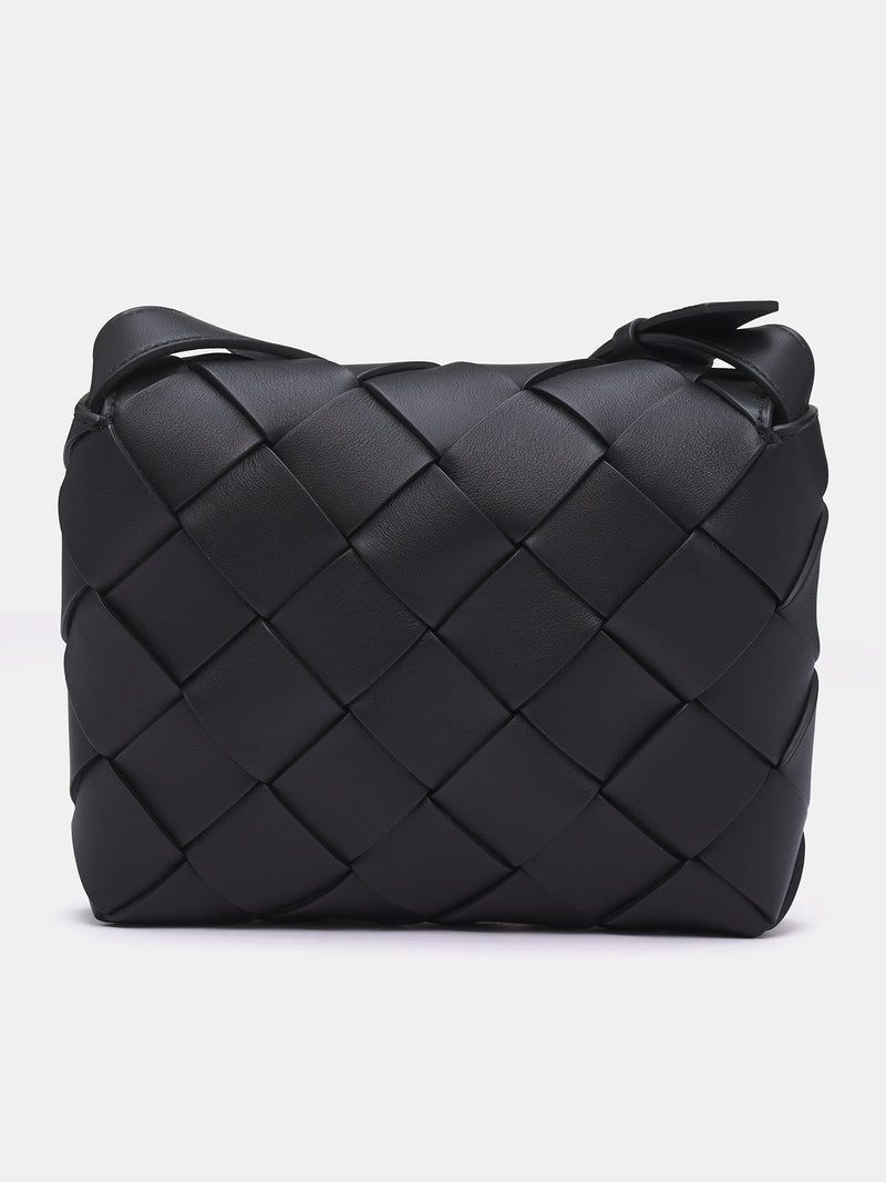 Intrecciato Diago Handbag (795637V56A1-BLACK-SILVER)