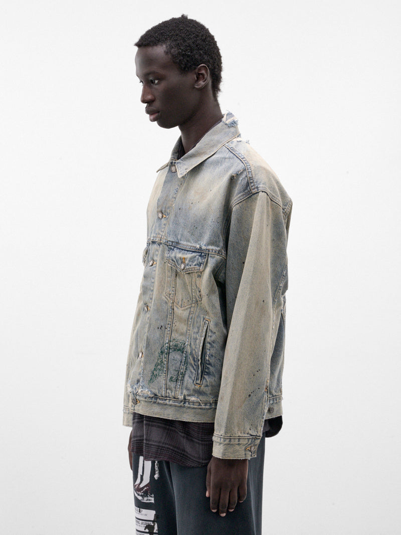 Light Wash Athenians Denim Jacket (7M001Q3018LDM-LIGHT-WASH-DENIM)