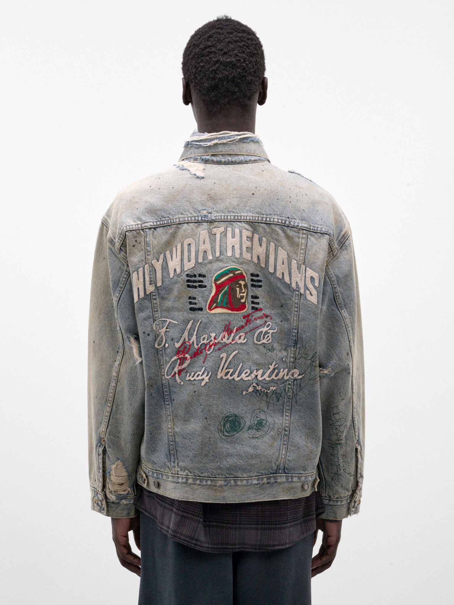Light Wash Athenians Denim Jacket (7M001Q3018LDM-LIGHT-WASH-DENIM)