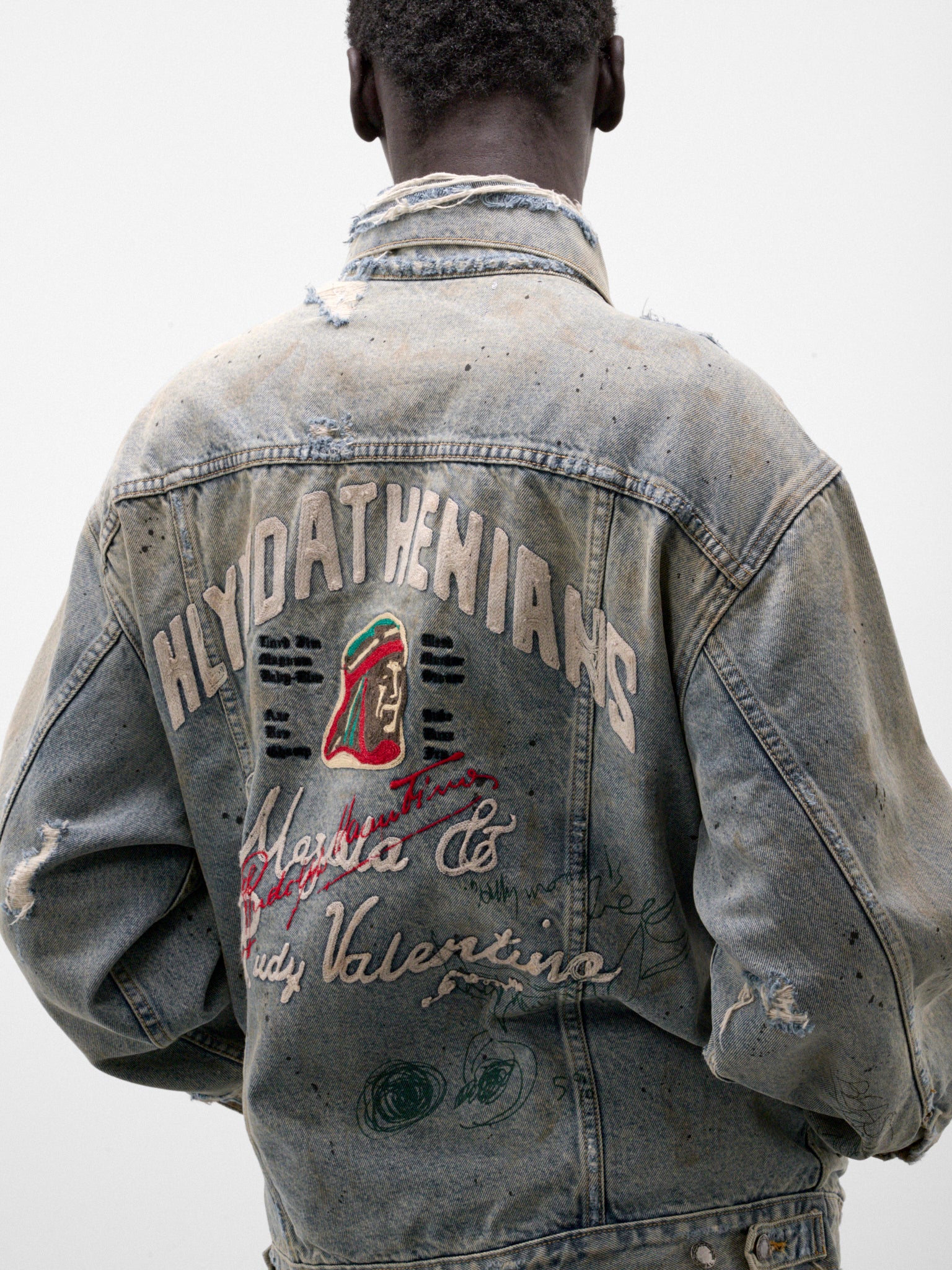 Light Wash Athenians Denim Jacket (7M001Q3018LDM-LIGHT-WASH-DENIM)