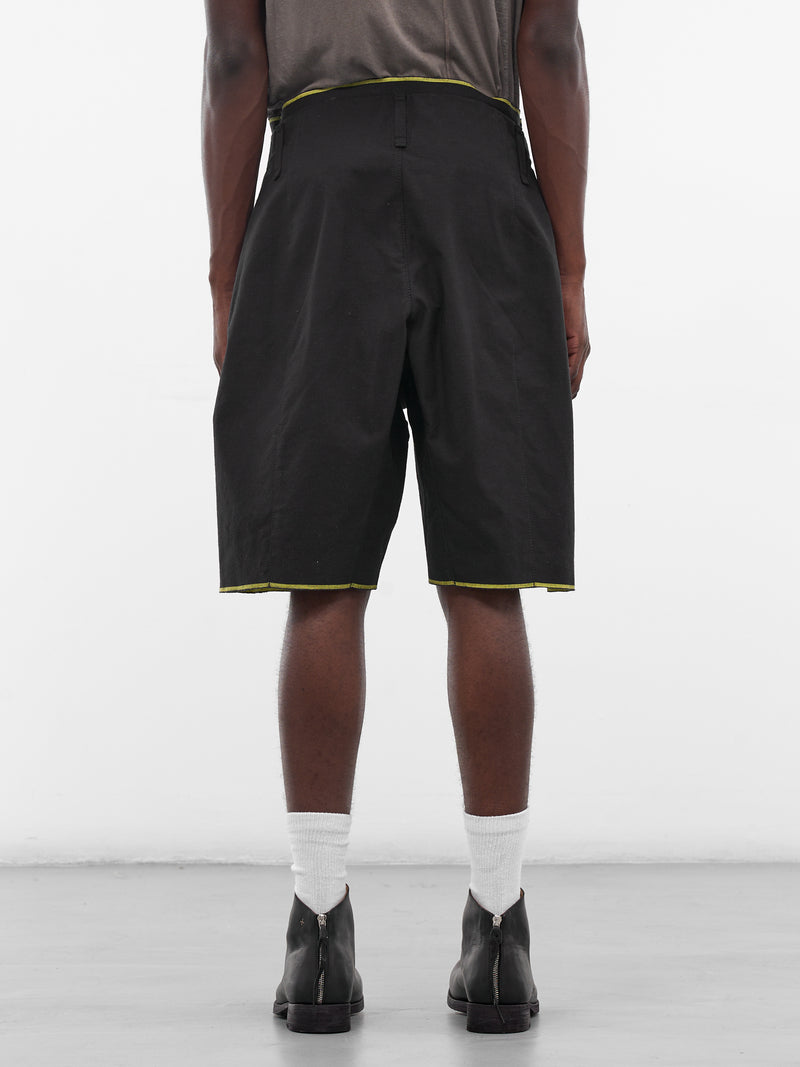 Contrast Trim Shorts (7OY-SHORTS-BLACK)