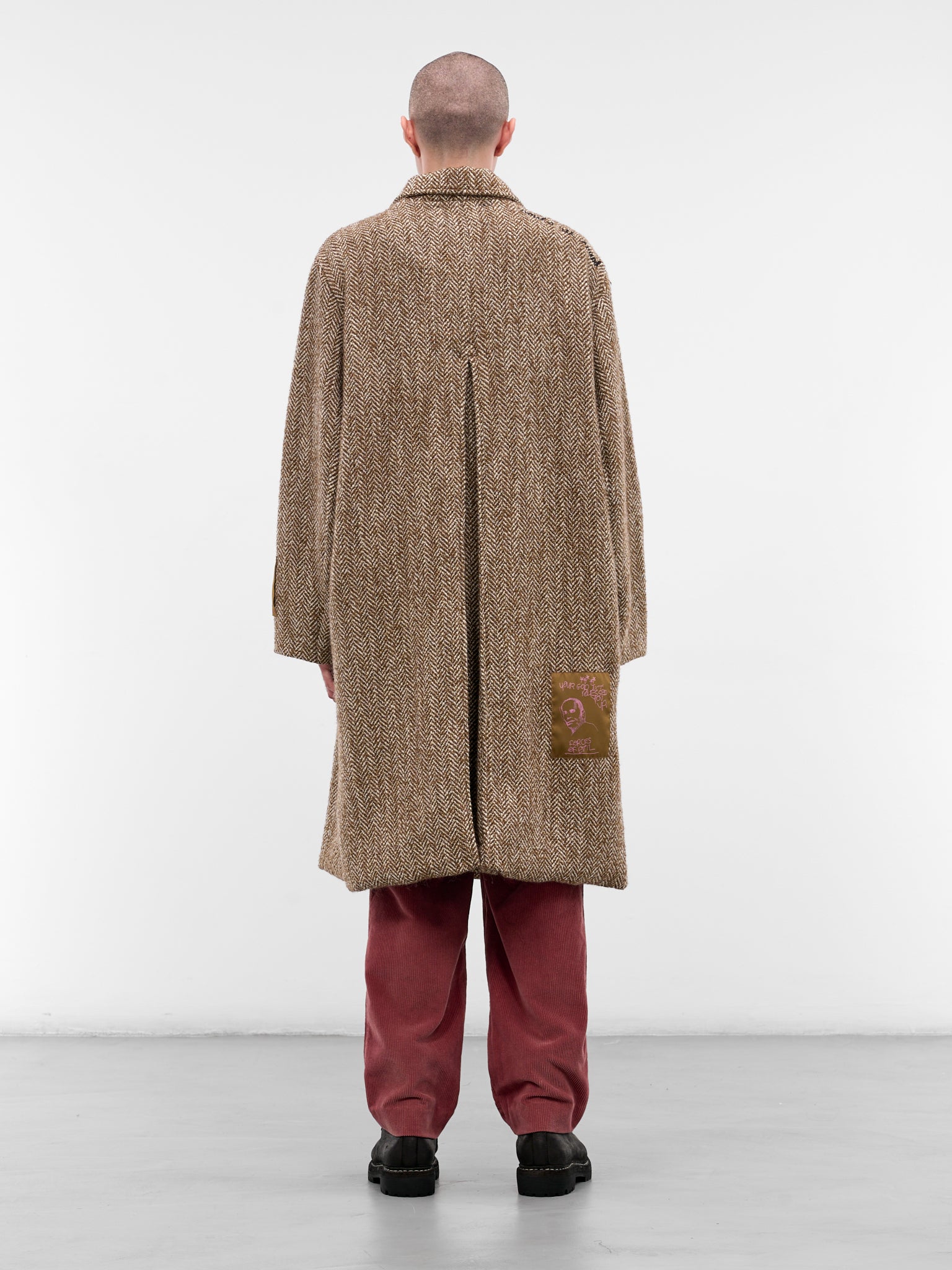 Brown Survival Tools Wool Overcoat (7U005Q3009-BROWN)