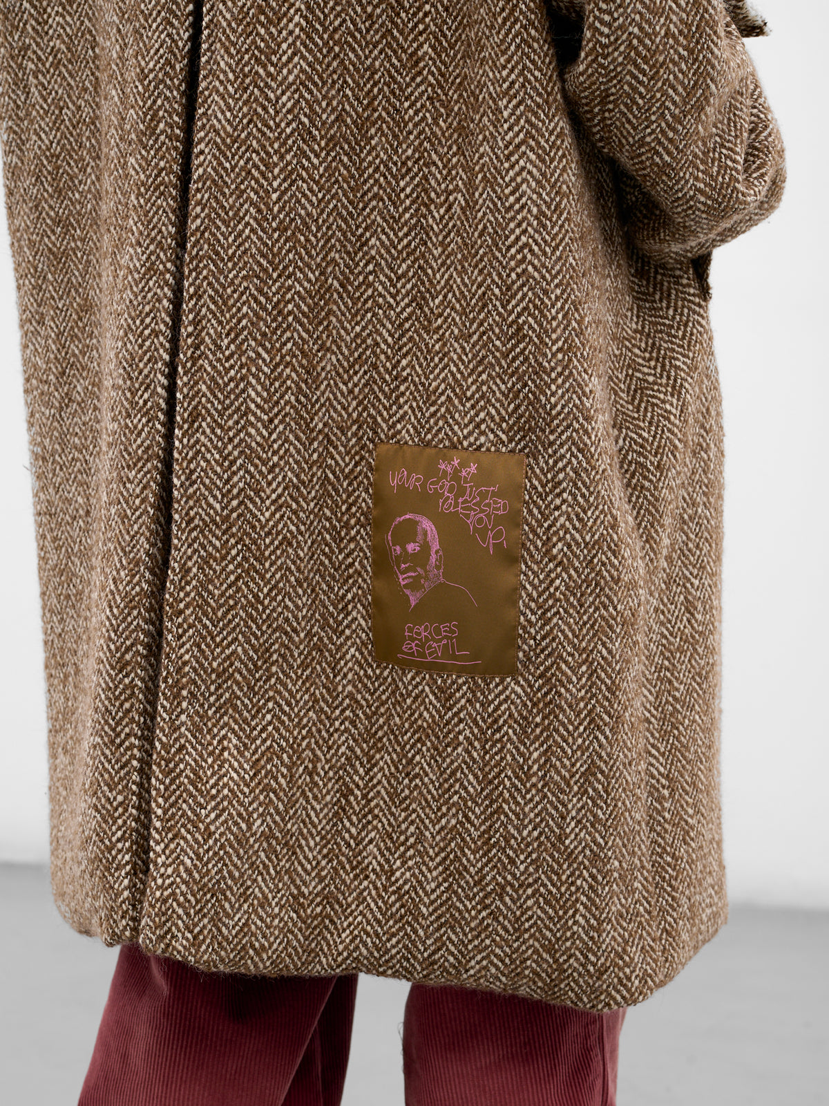 Brown Survival Tools Wool Overcoat (7U005Q3009-BROWN)