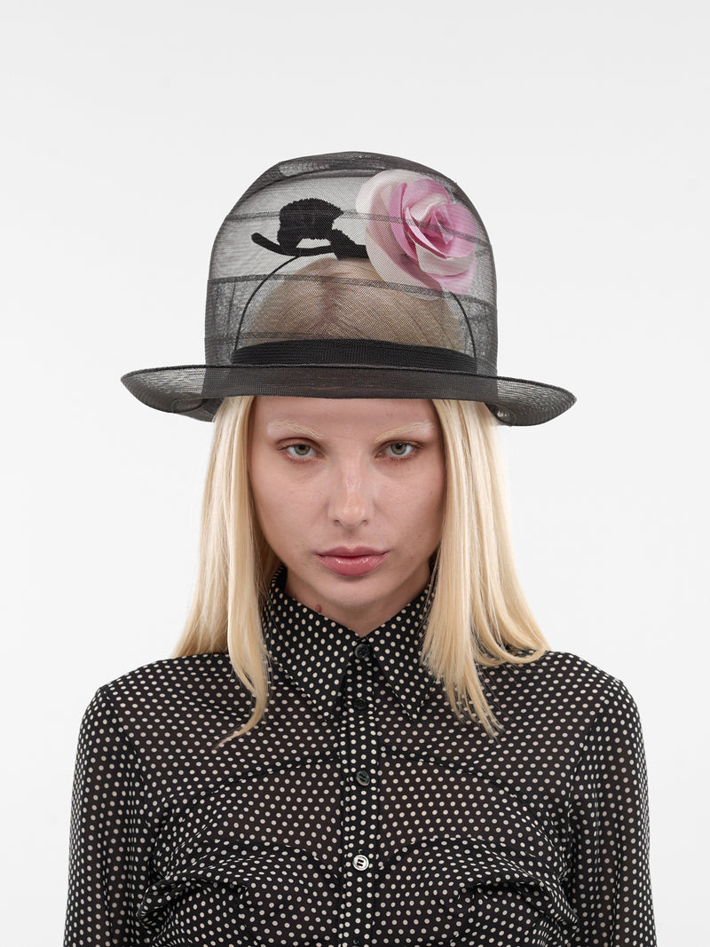 Layered Sculptural Entente Cordiale Hat (8-ENTENTE-CORDIALE-BLACK-PINK)