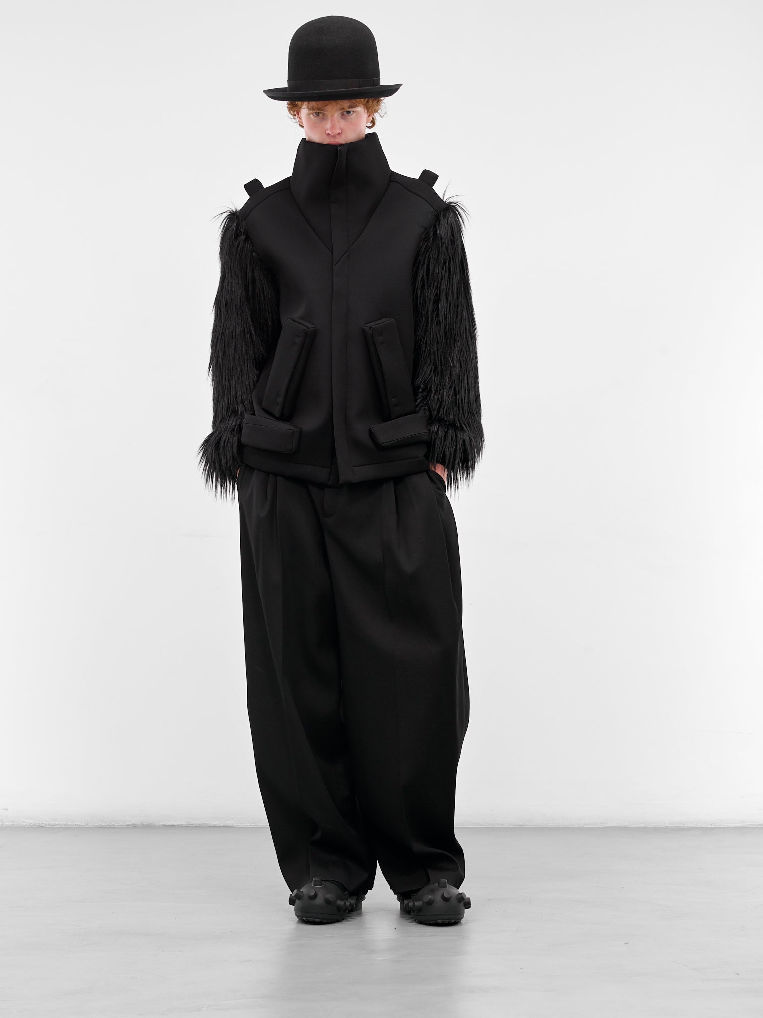 Black UFO Fur 3D Jacket (1002-CC7-BLACK)