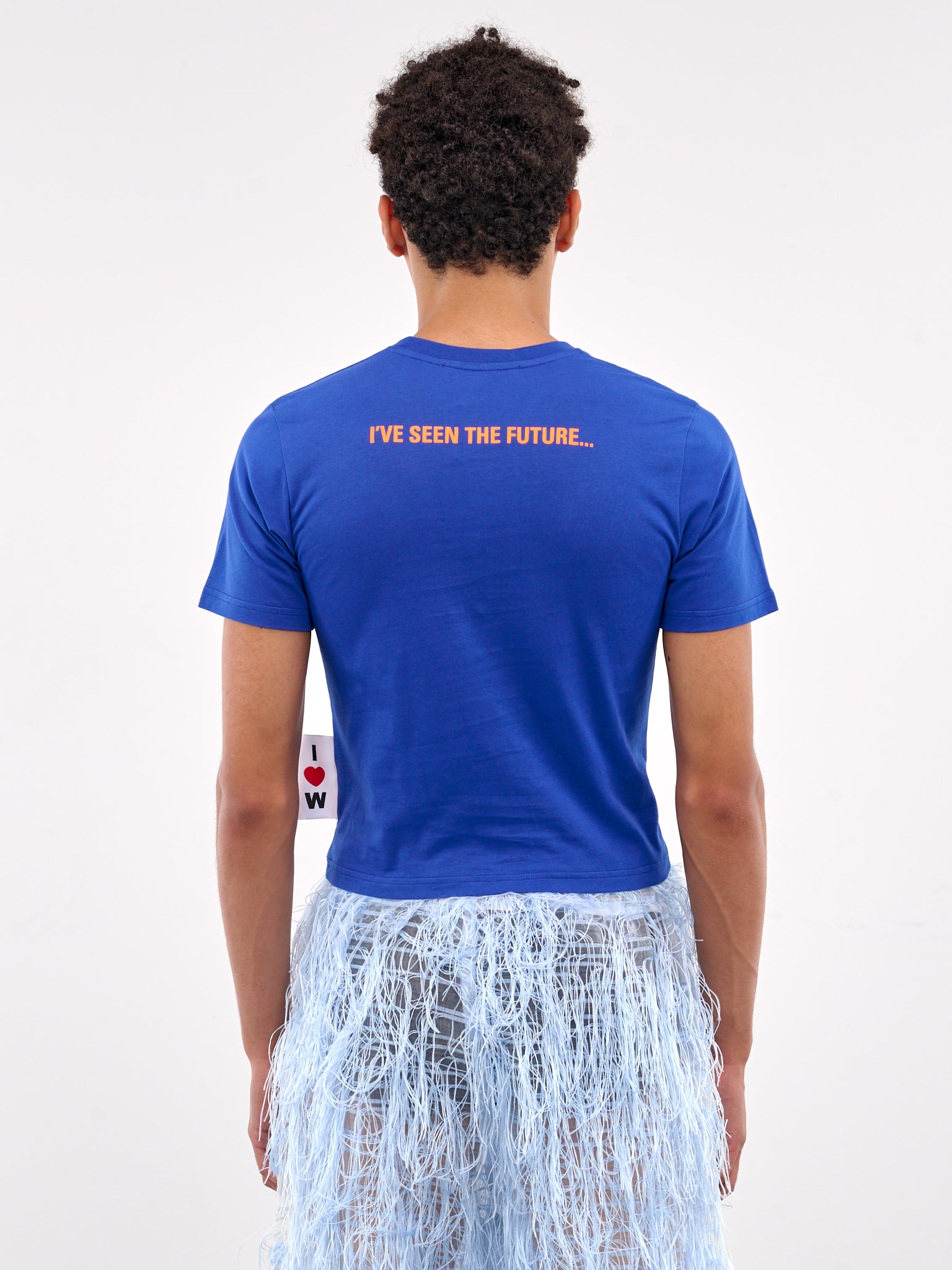 Smile Graphic Cropped Slim Tee (8007-CC34-MAZZARINE-BLUE)