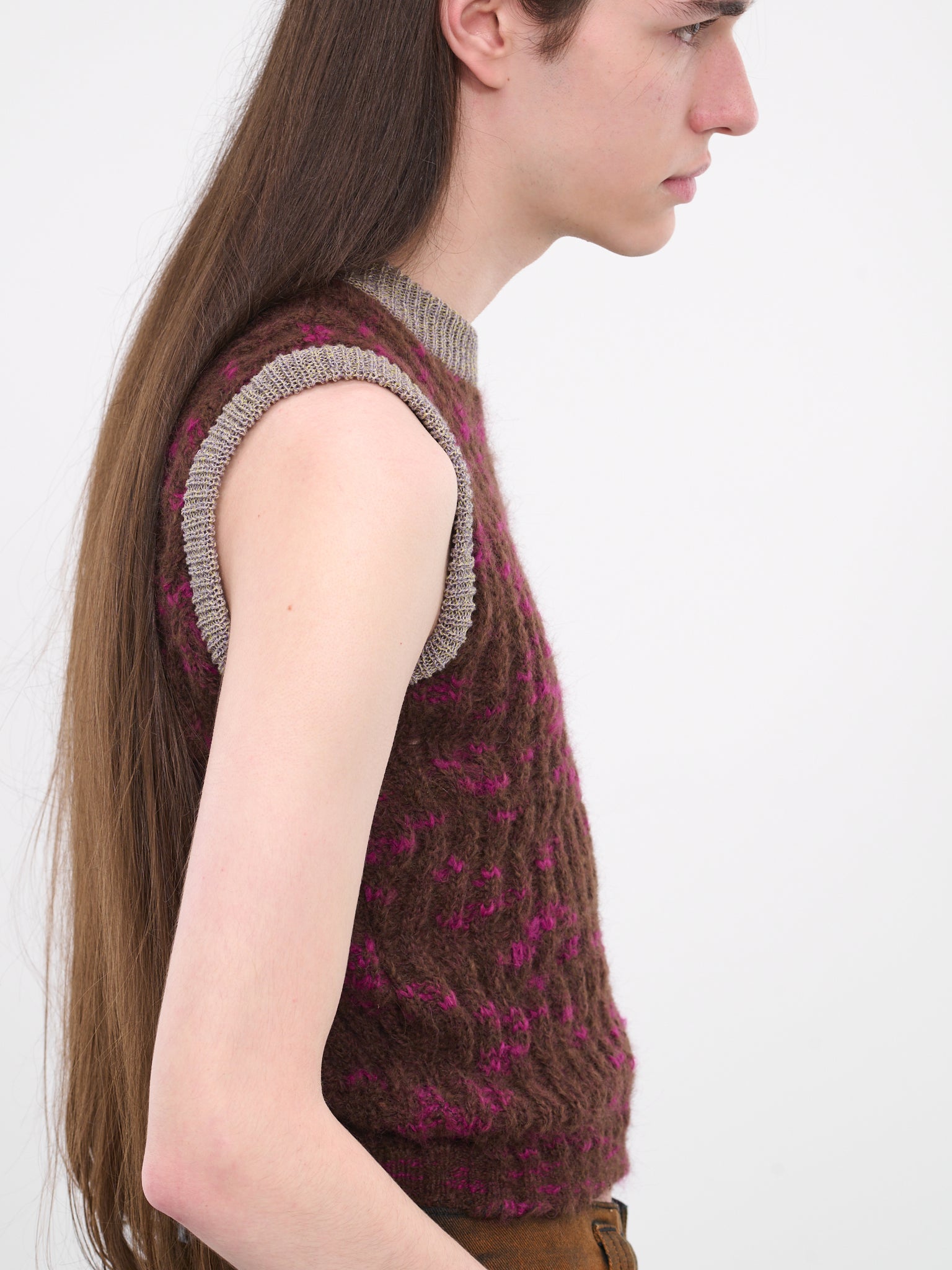 Mohair Knit Vest (8057-EL-S-SANGUINE)