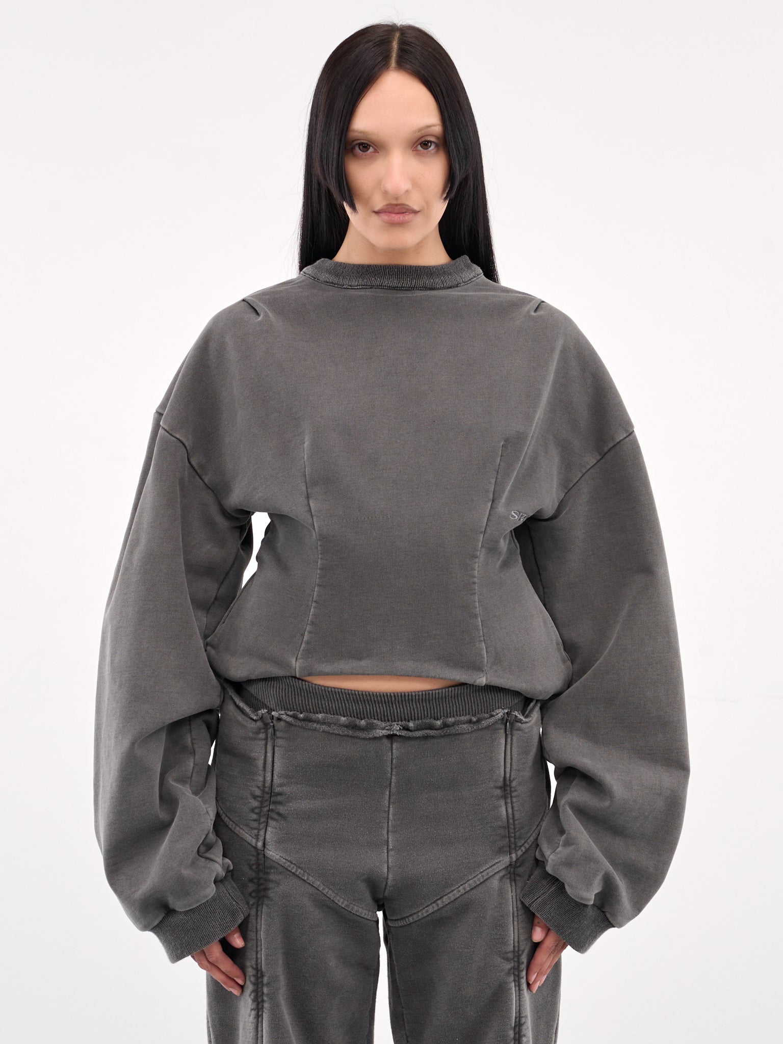 Corset Crewneck (809-712-MODIFIED-BLACK)