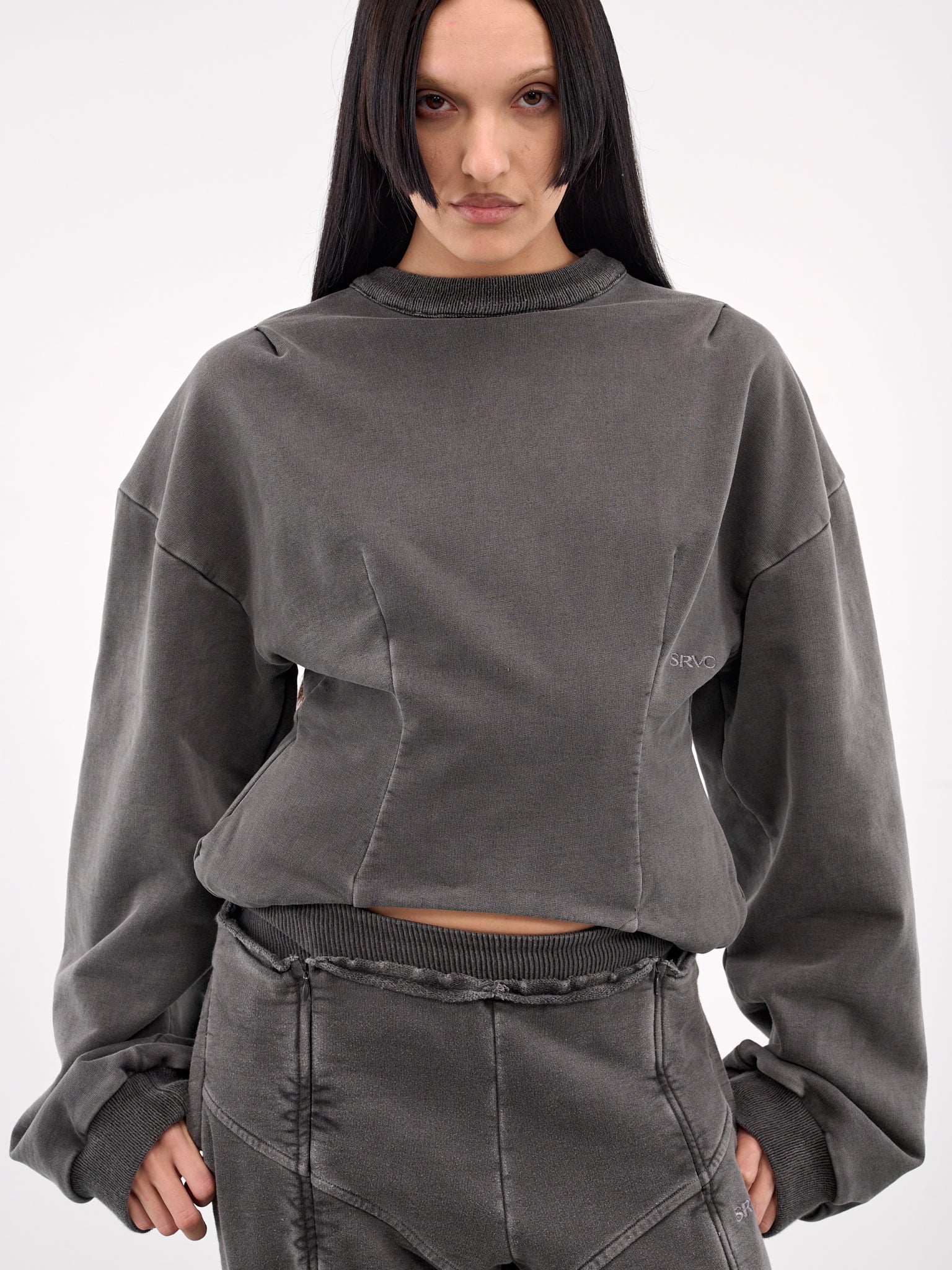 Corset Crewneck (809-712-MODIFIED-BLACK)