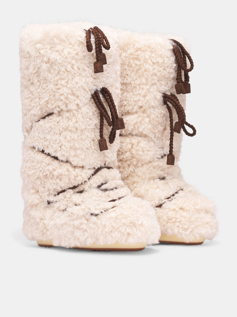 Ecru Icon Curly Extra Boots (0D1403070-L007-ECRU)