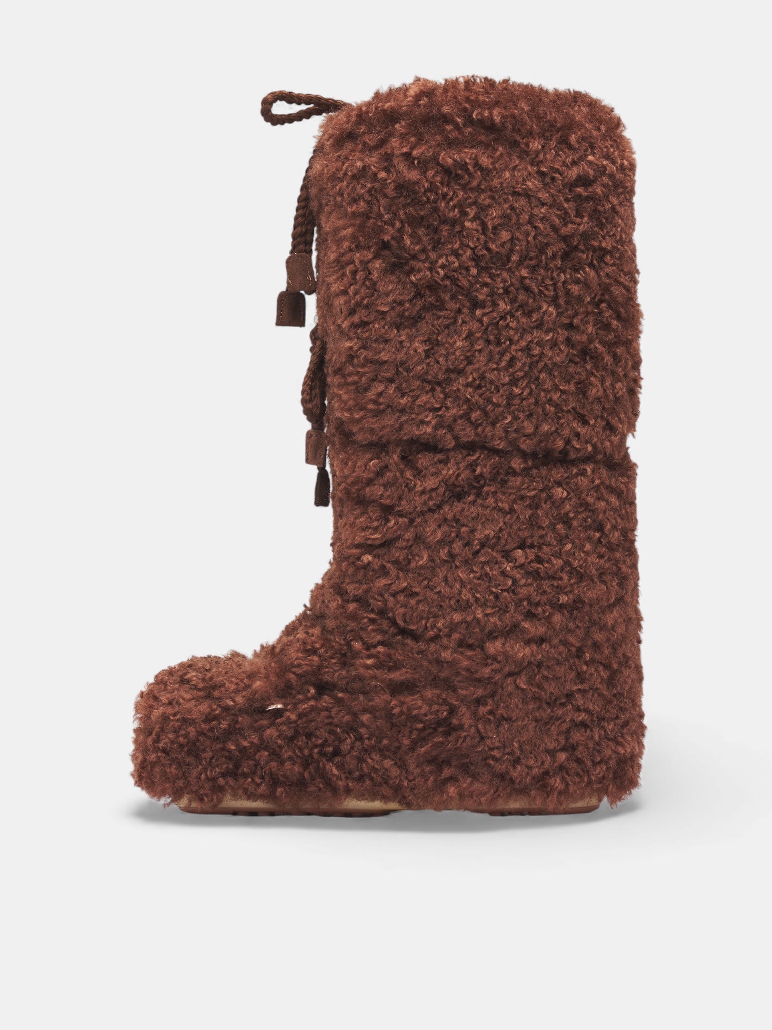 Brown Icon Curly Extra Boots (80D1403070-M010-DARK-BROWN