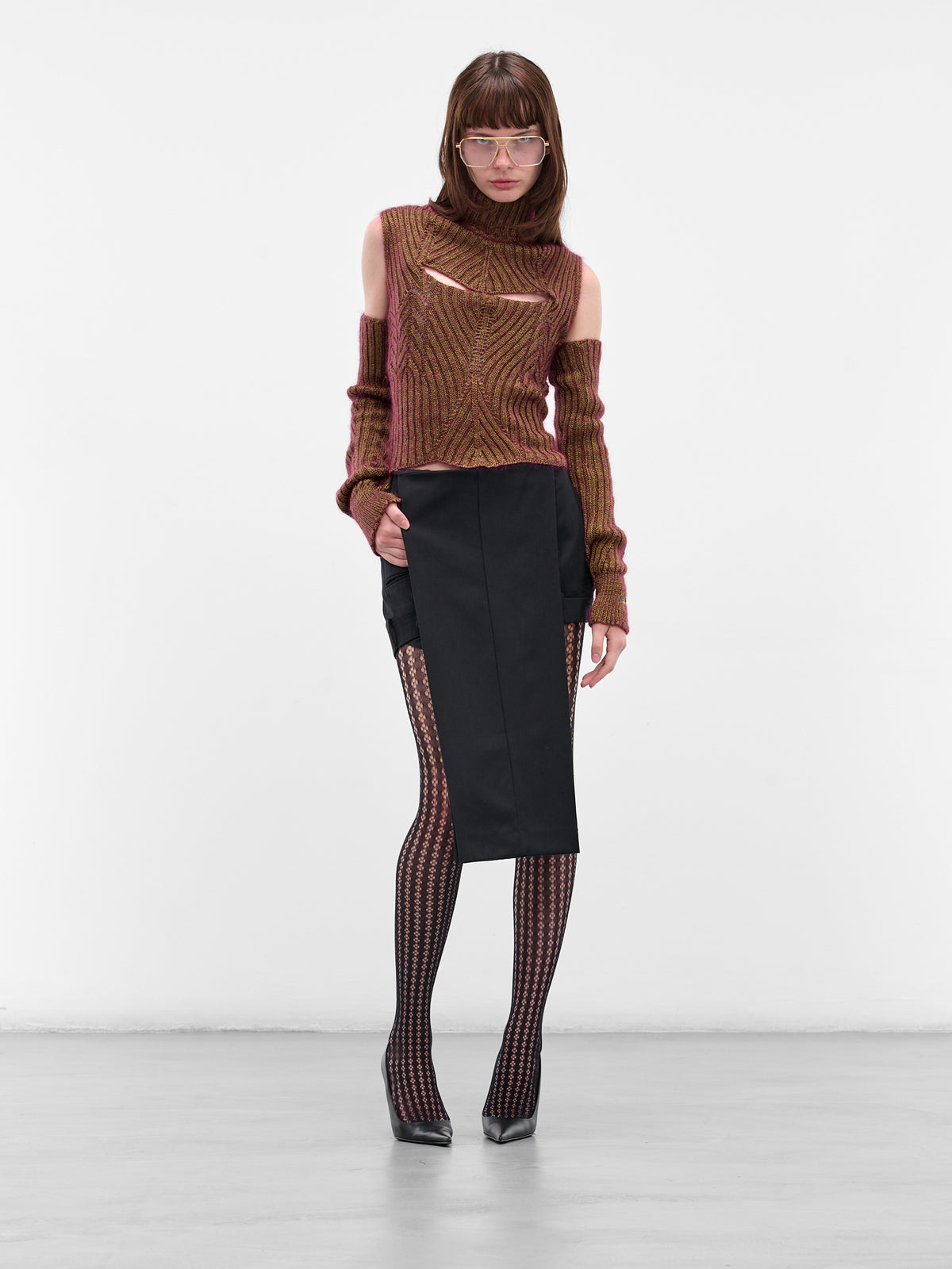Brown Mary Army Warmers (8109000O-Y0040-R401-GOLD)