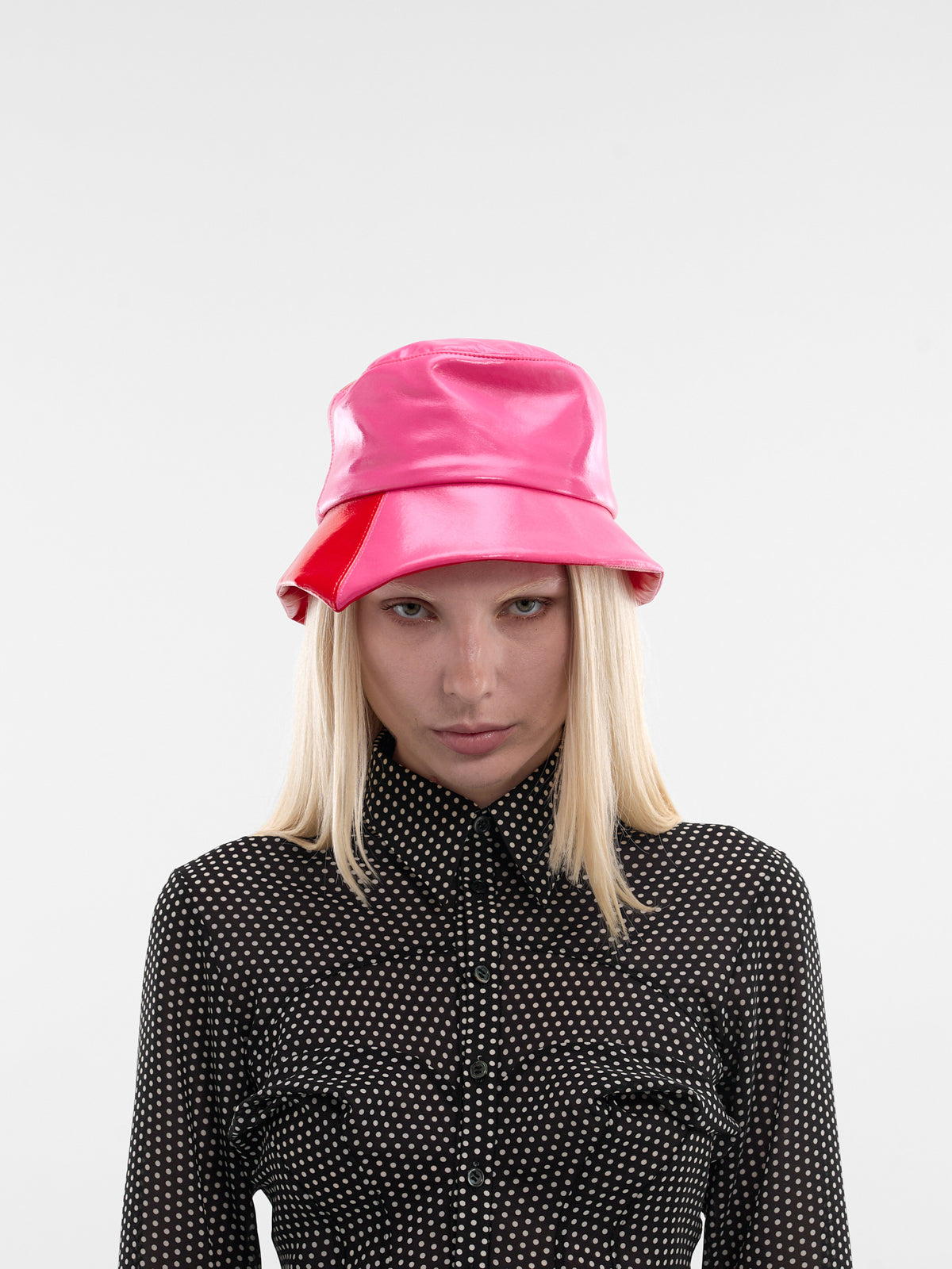 Vinyl Bucket Hat (812-VINCENNES-HOT-PINK-RED)
