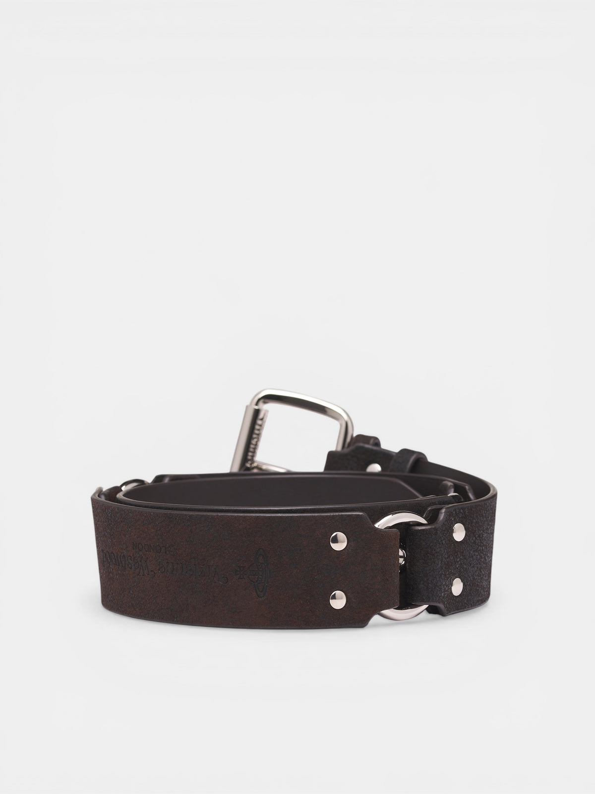 Brown Suede Leather Belt (8201007XU-L00BK-DARK-BROWN)