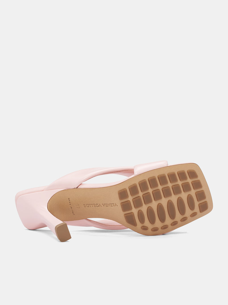 BOTTEGA VENETA Pink Heeled Mules | H.Lorenzo - bottom