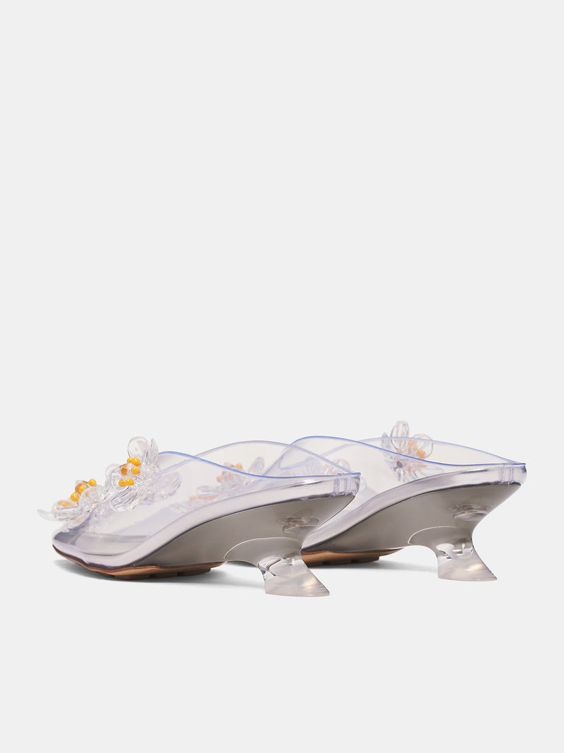 BOTTEGA VENETA Transparent Heeled Mules | H.Lorenzo - back side