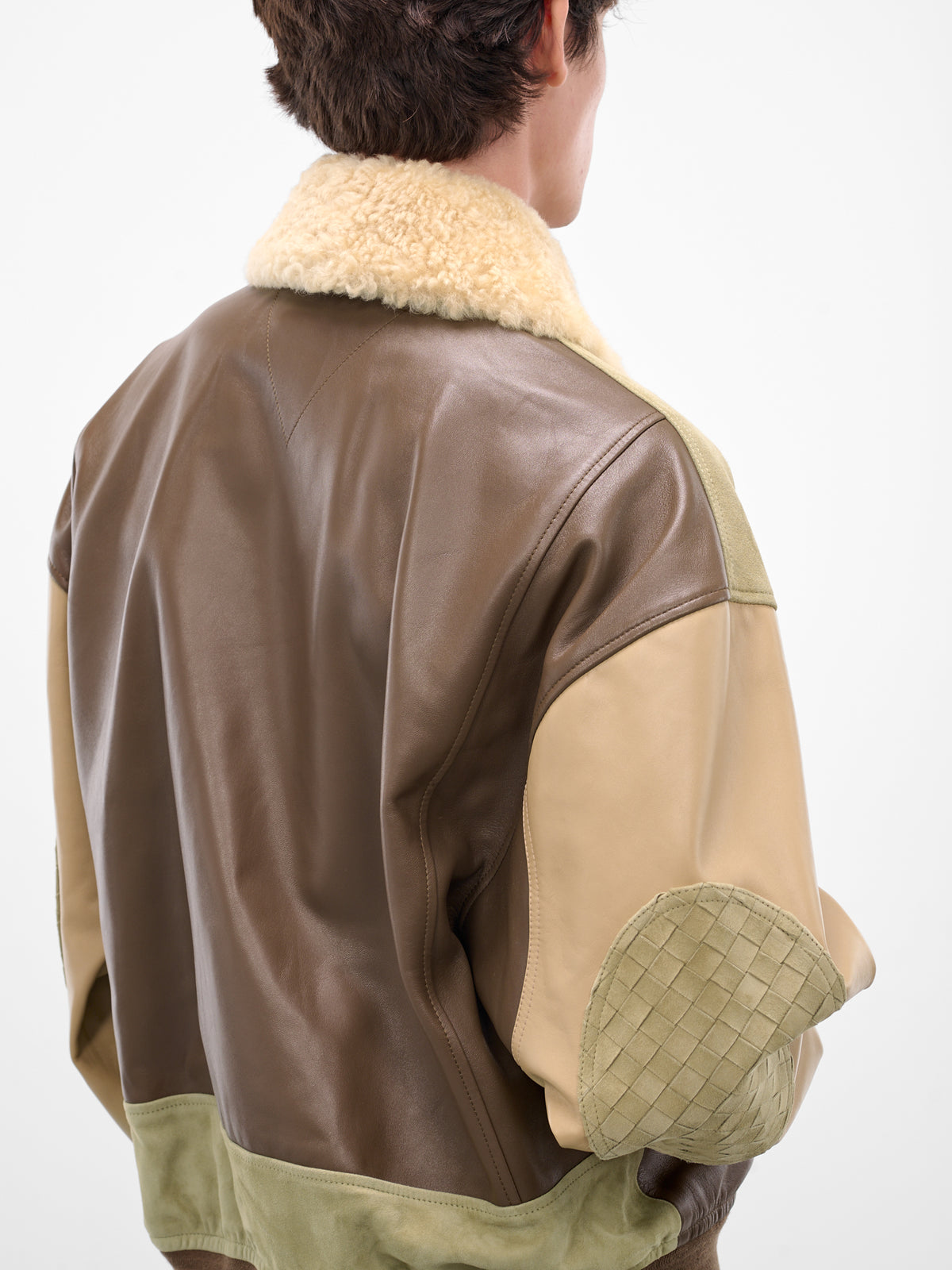 Brown Nappa Leather Blouson (833908V5BX0-2631-DARK-MOSS-SES)