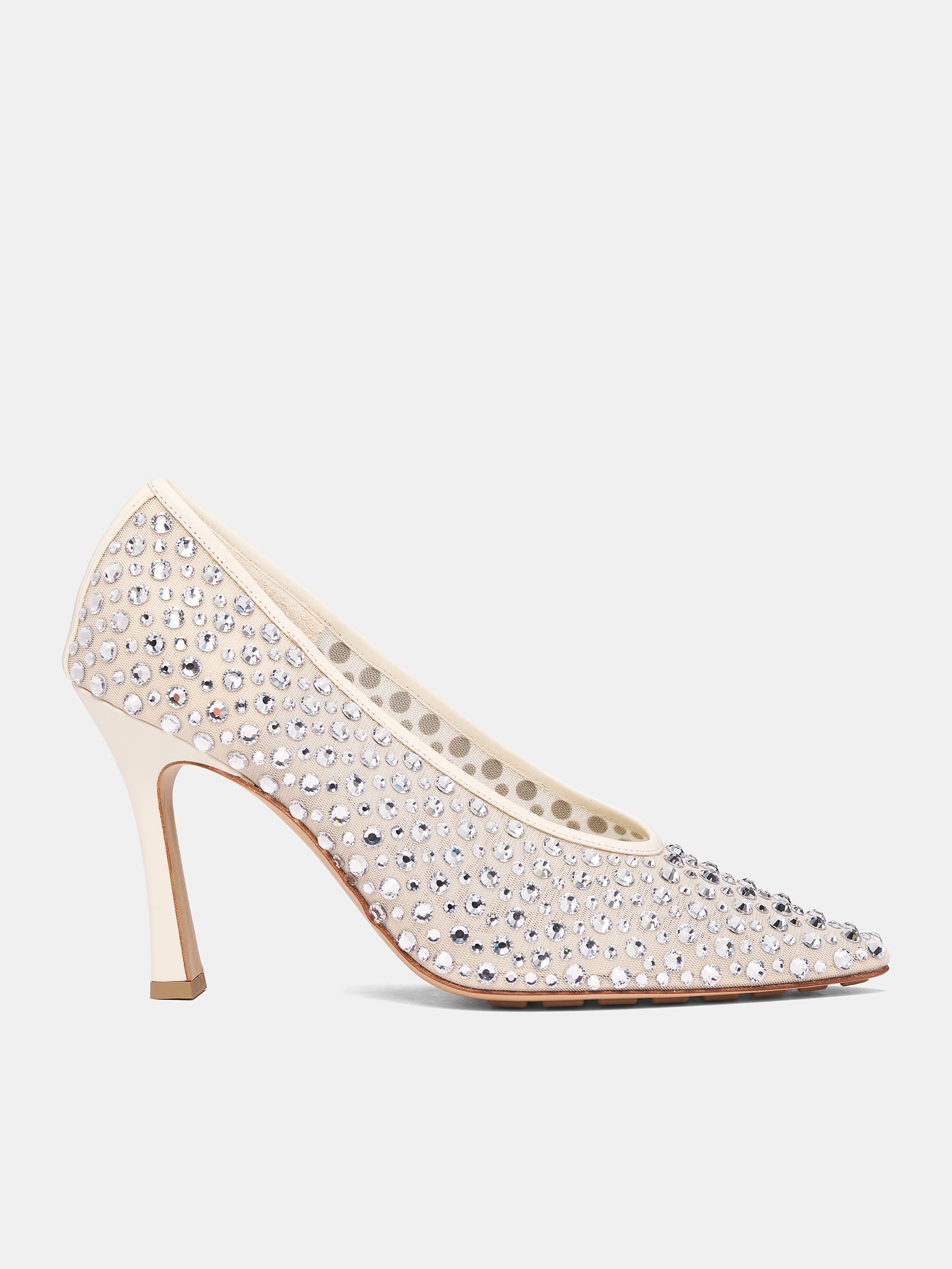 White Crystal Mesh Sofia Pumps (837890V5UO1-9264-SEA-SALT-CRYS)