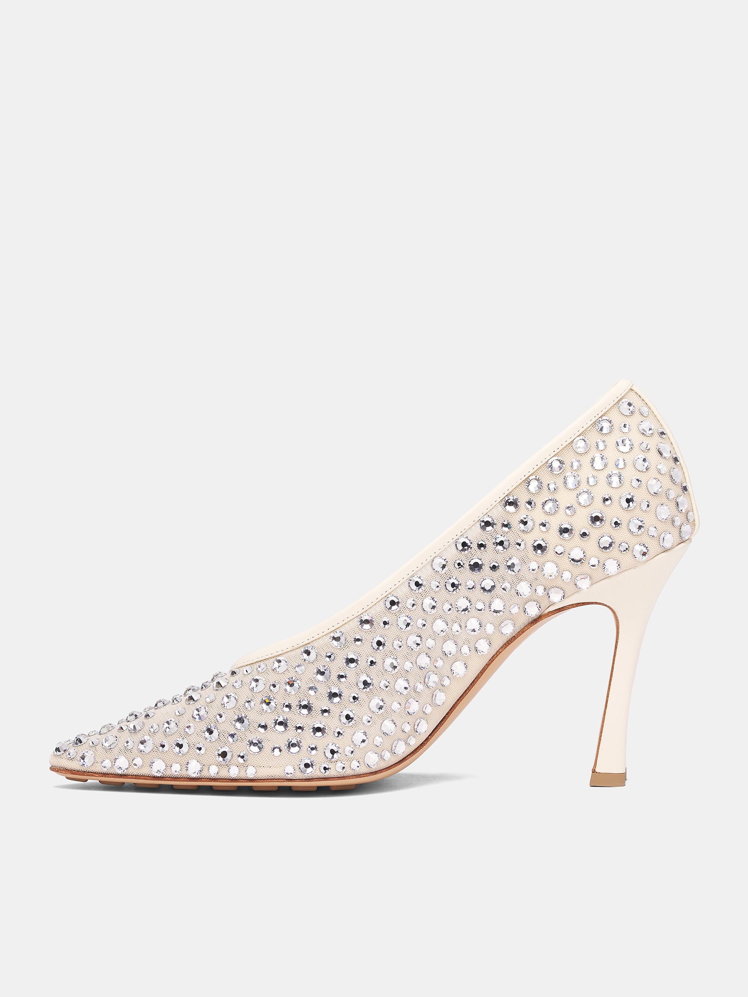 White Crystal Mesh Sofia Pumps (837890V5UO1-9264-SEA-SALT-CRYS)