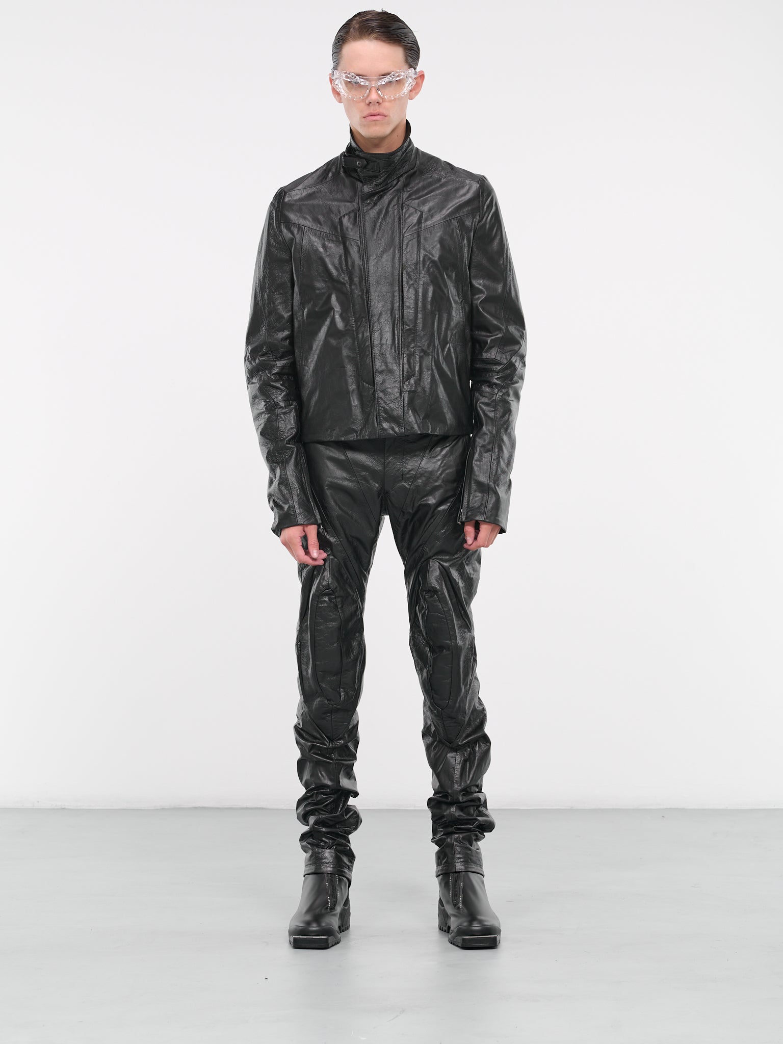 Leather Biker Pants (837PAM4-BLACK)