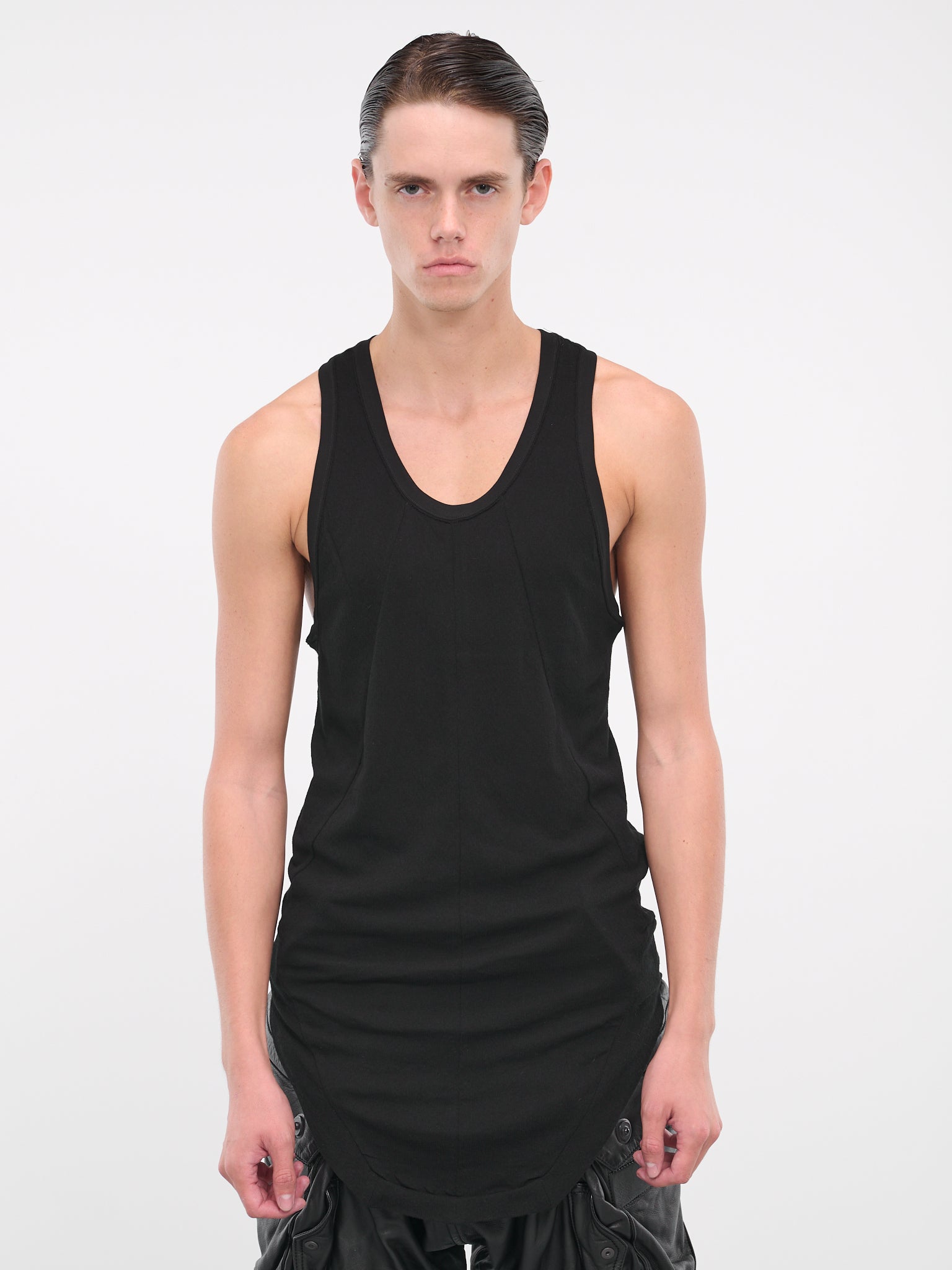 Seam Chiffon Tank (837CUM9-BLACK)