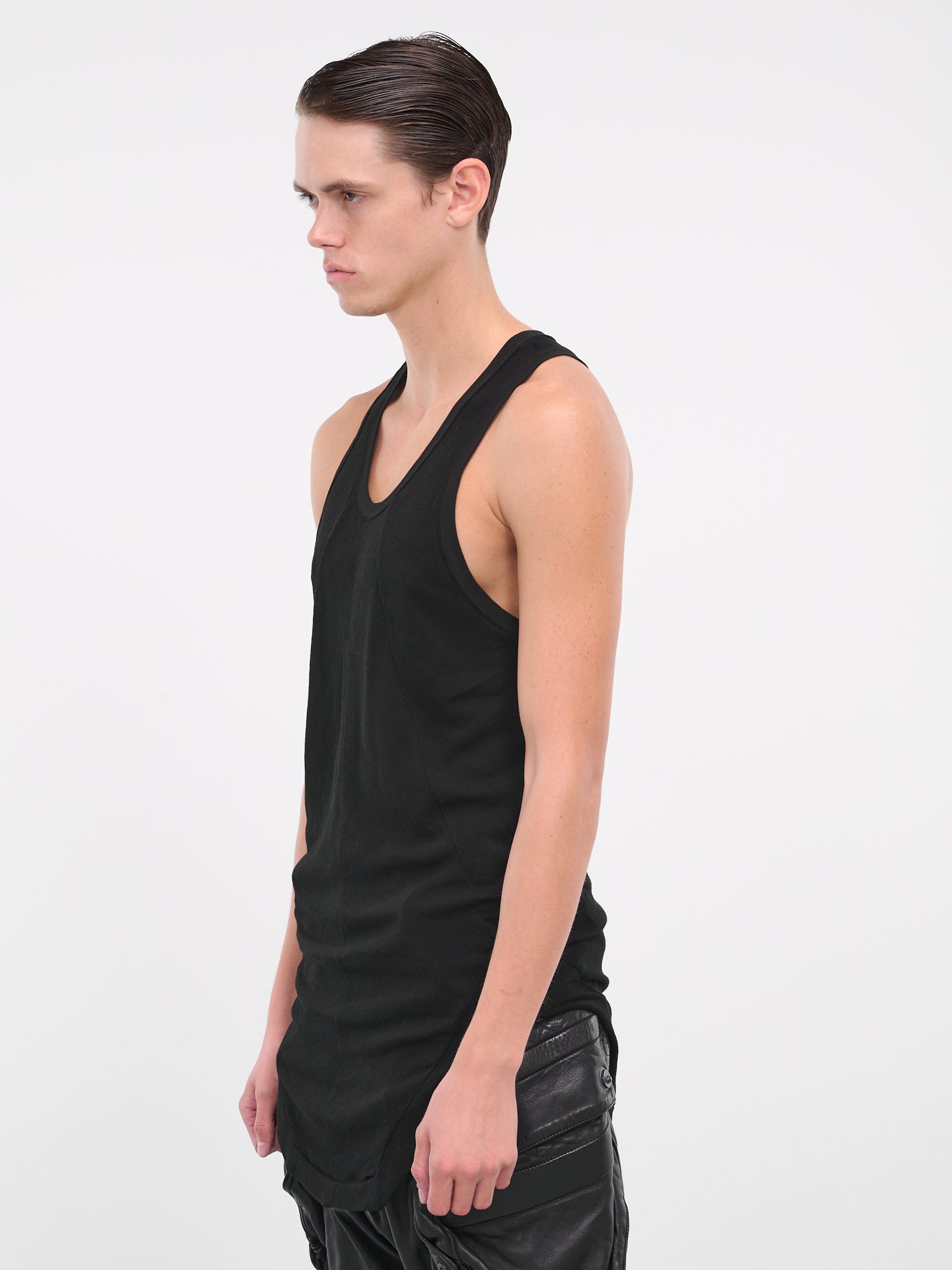Seam Chiffon Tank (837CUM9-BLACK)