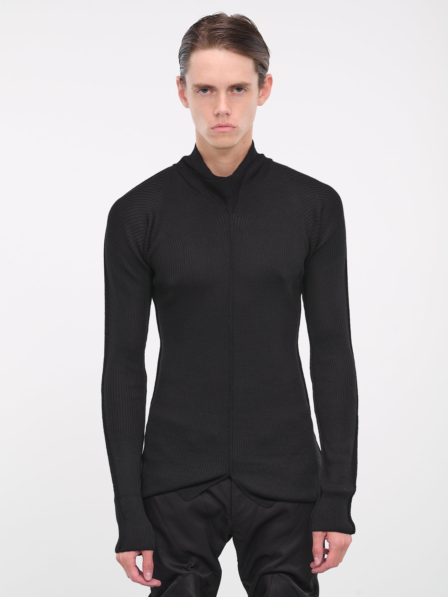 Seam Knit Sweater (837KNM1-BLACK)