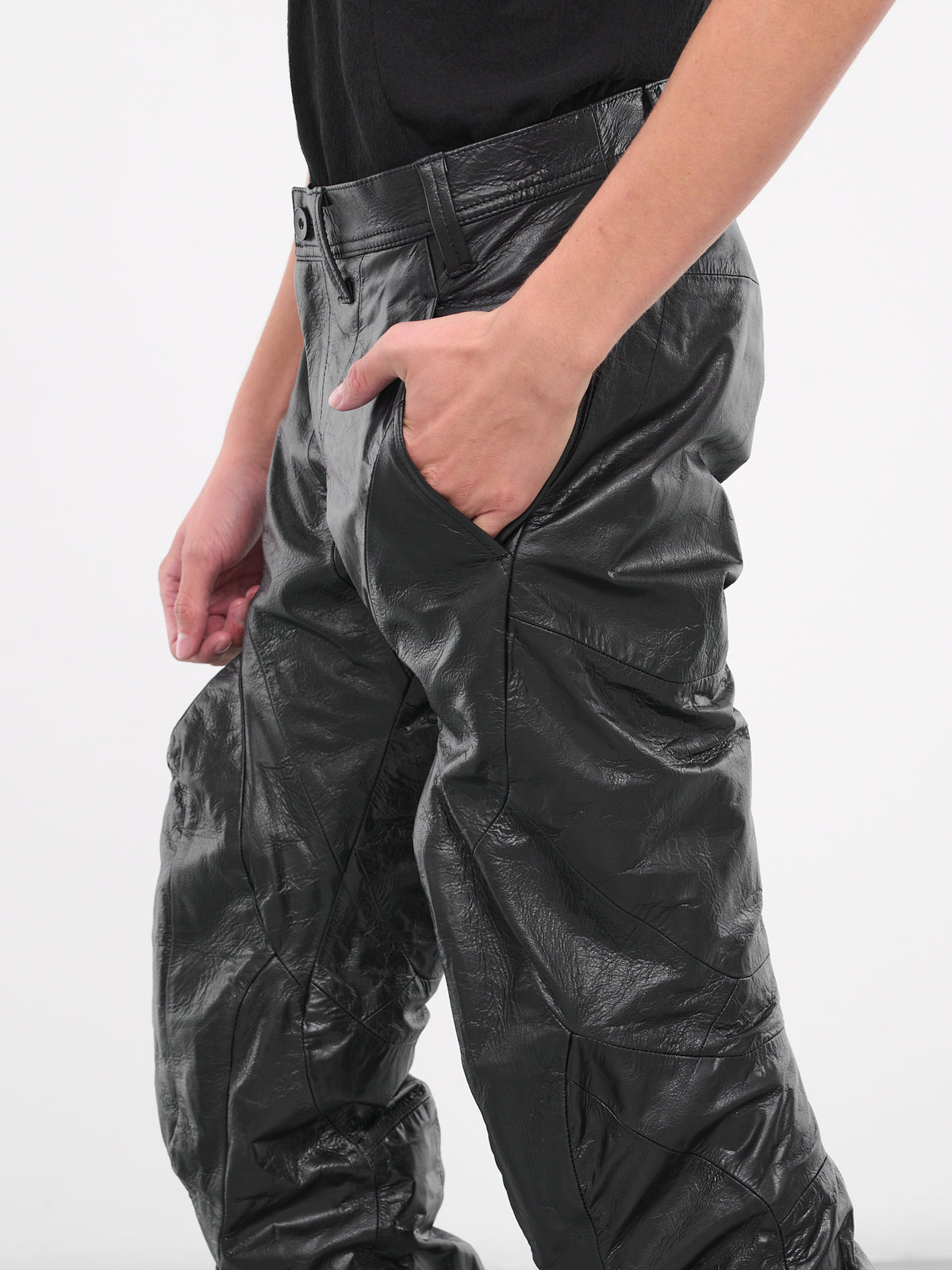 Leather Biker Pants (837PAM4-BLACK)