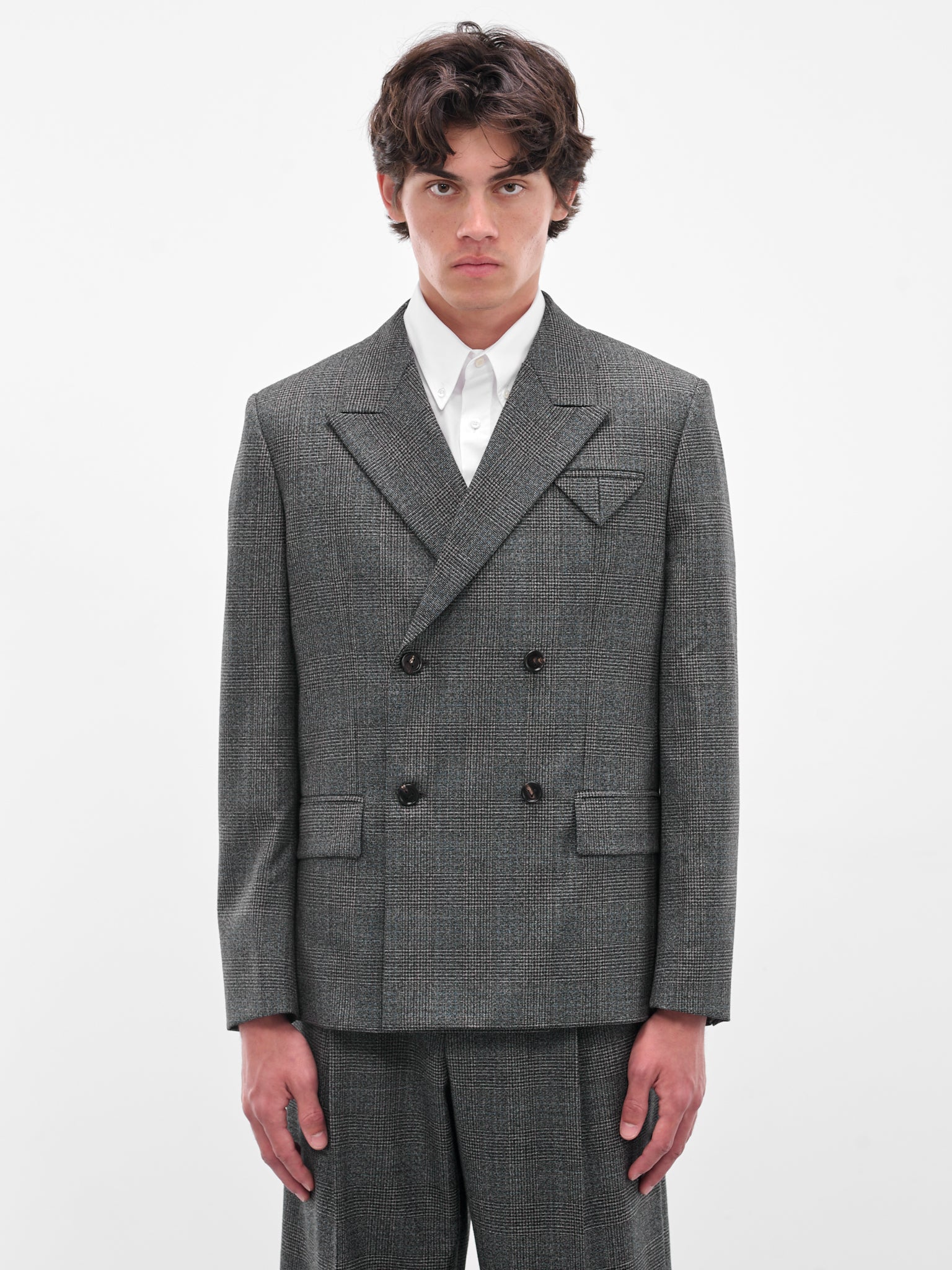 Gray Prince Of Wales Blazer (841512V5P60-1071-BLACK-CHALK-B)