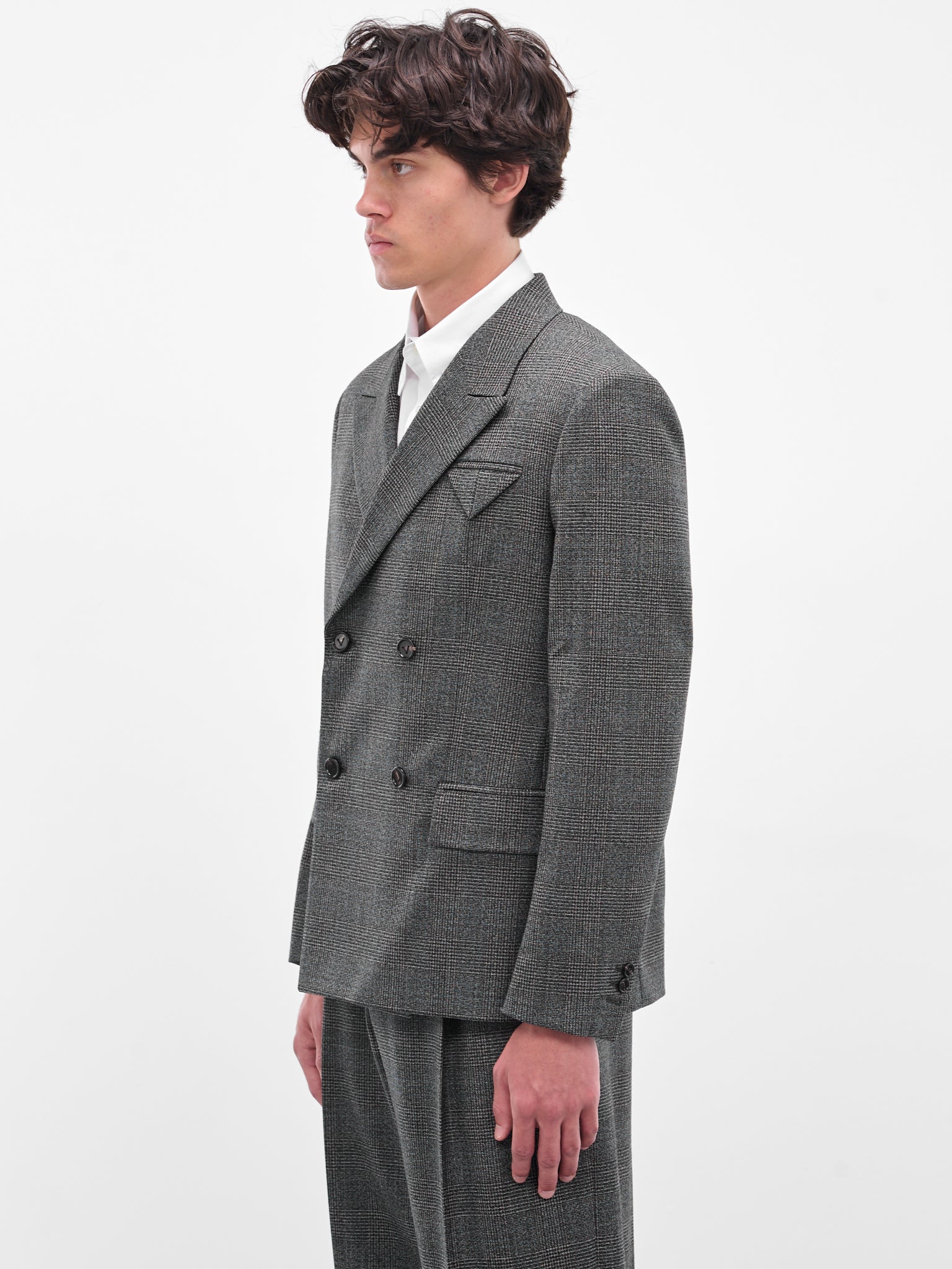 Gray Prince Of Wales Blazer (841512V5P60-1071-BLACK-CHALK-B)